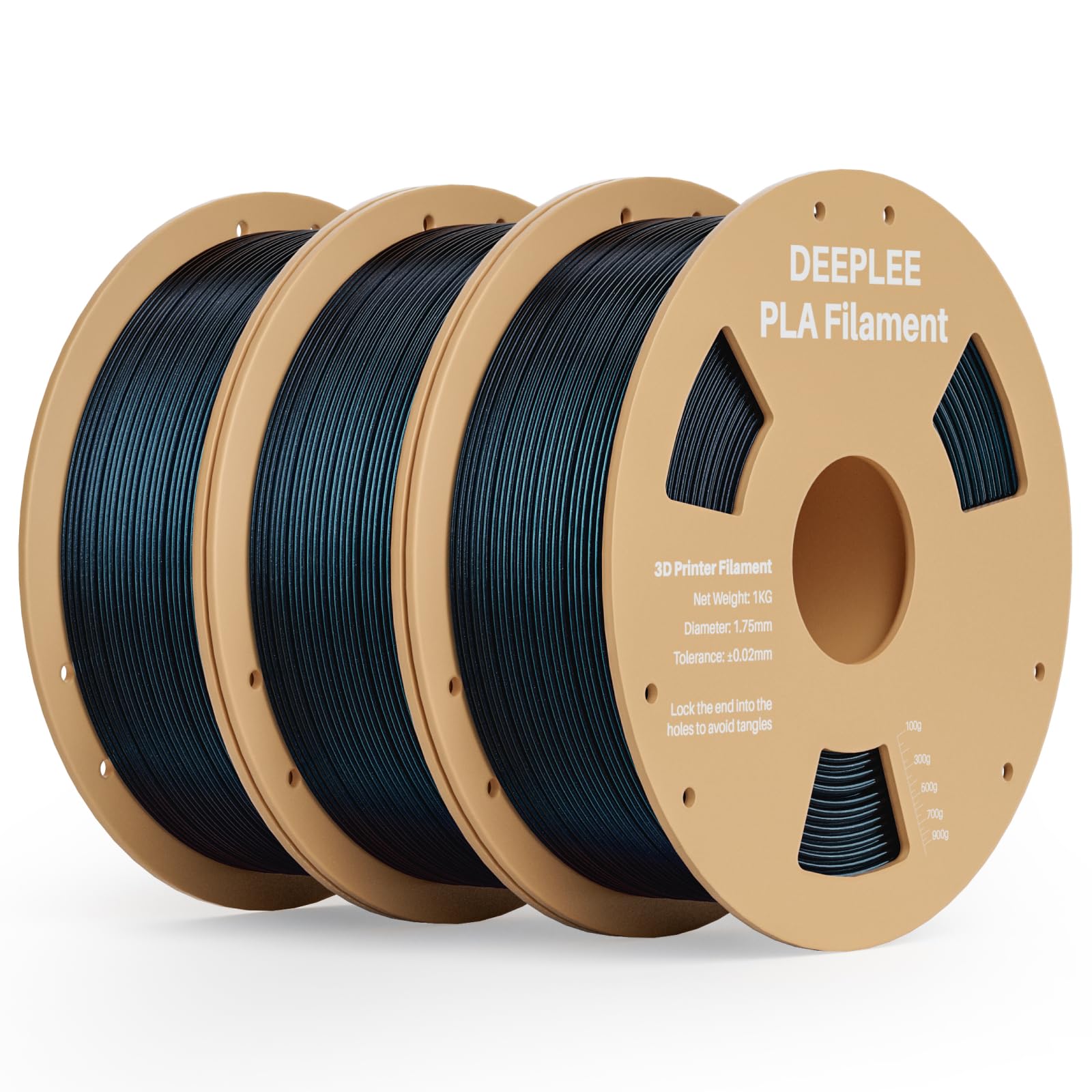 Deeplee Filamento PLA 1.75mm per Stampanti 3D (3Kg)