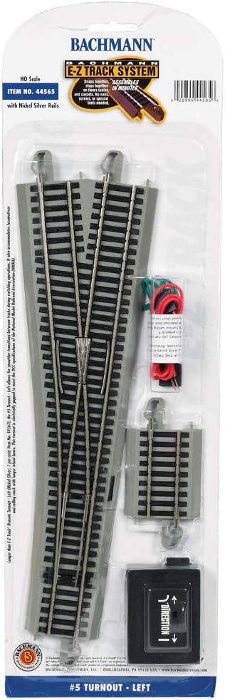 Bachmann 44565 Snap-Fit E-Z Track #5 Turnout-Left - immagine 2