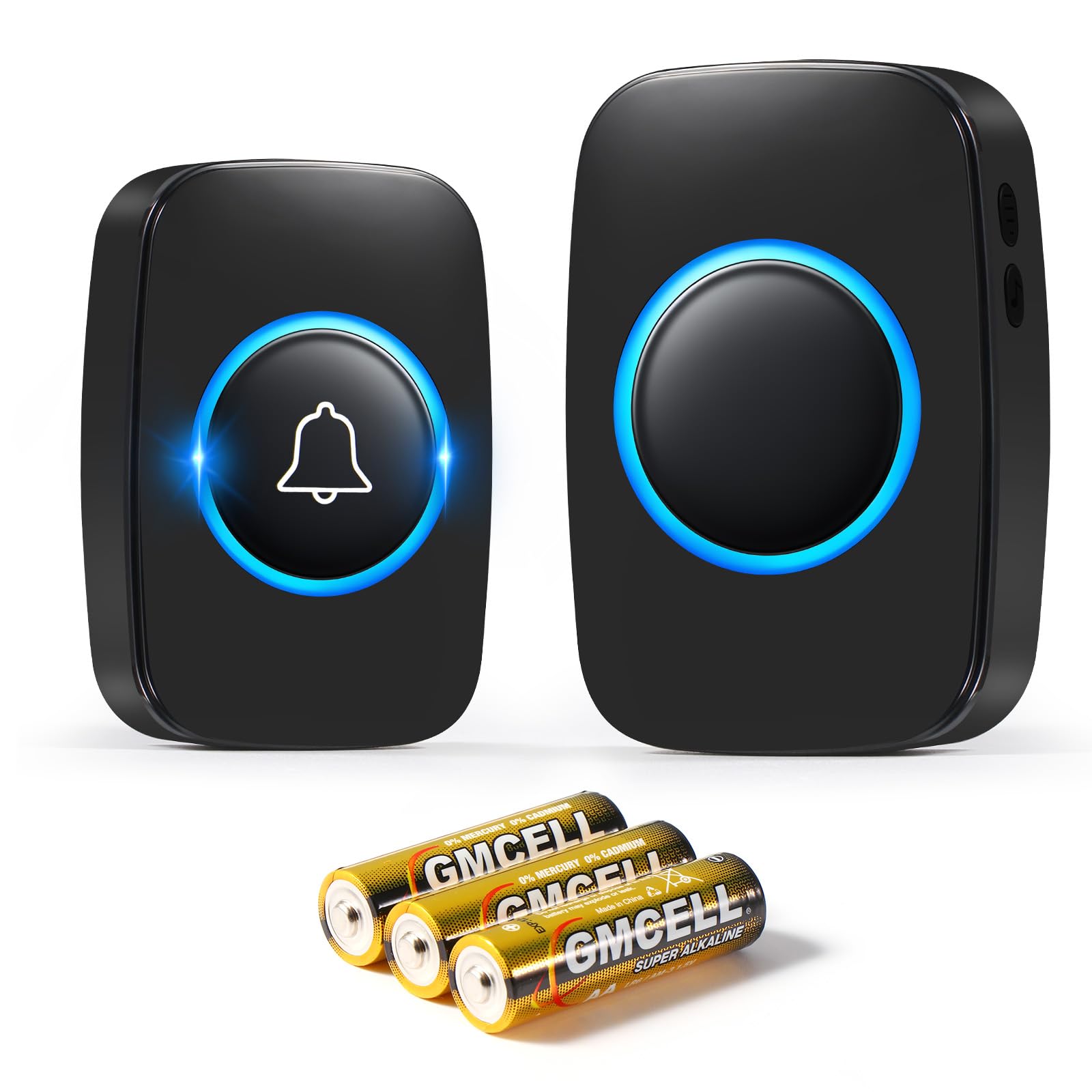 Blendura Campanello Senza Fili da Esterno IP55, Nero