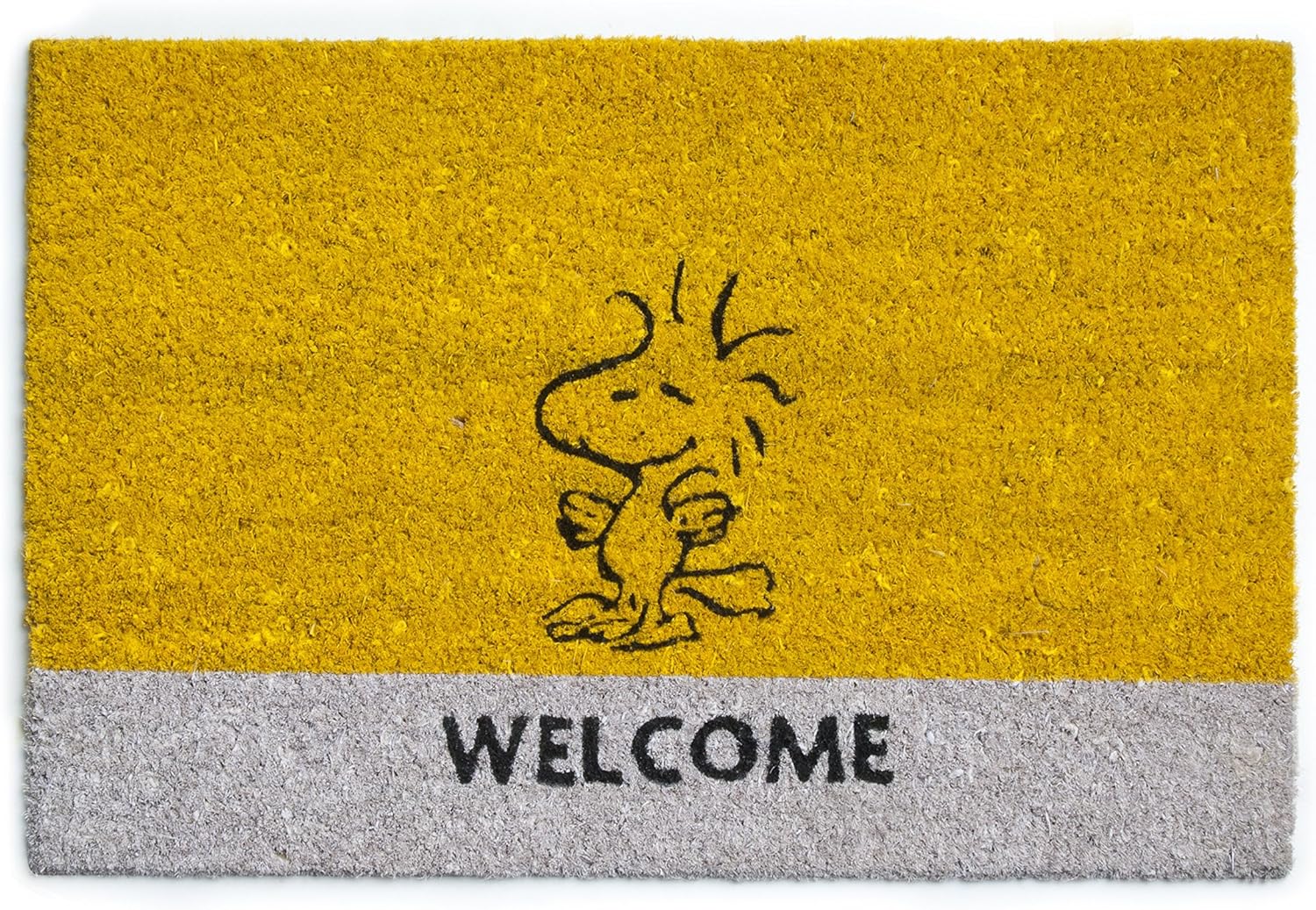 Excelsa Peanuts Zerbino Ingresso Woodstock, Fibra di Cocco, Giallo, 40 x 60 cm