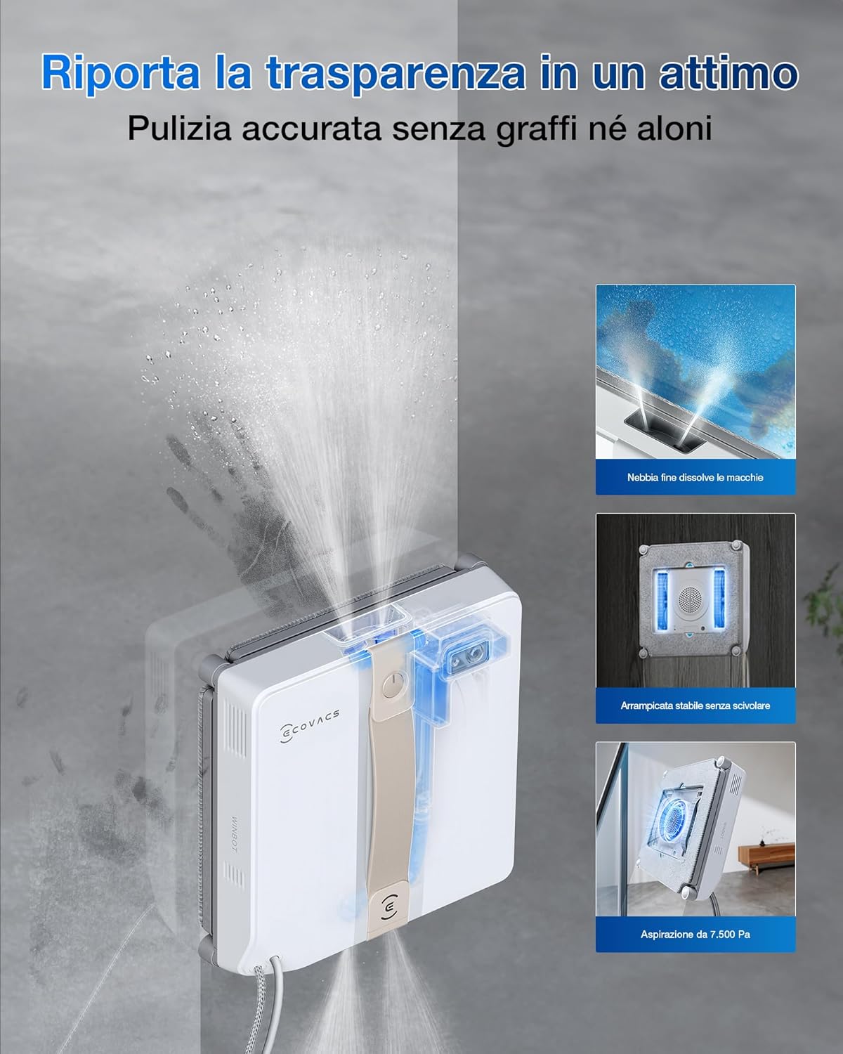 Ecovacs WINBOT MINI Robot Lavavetri Compatto - immagine 5