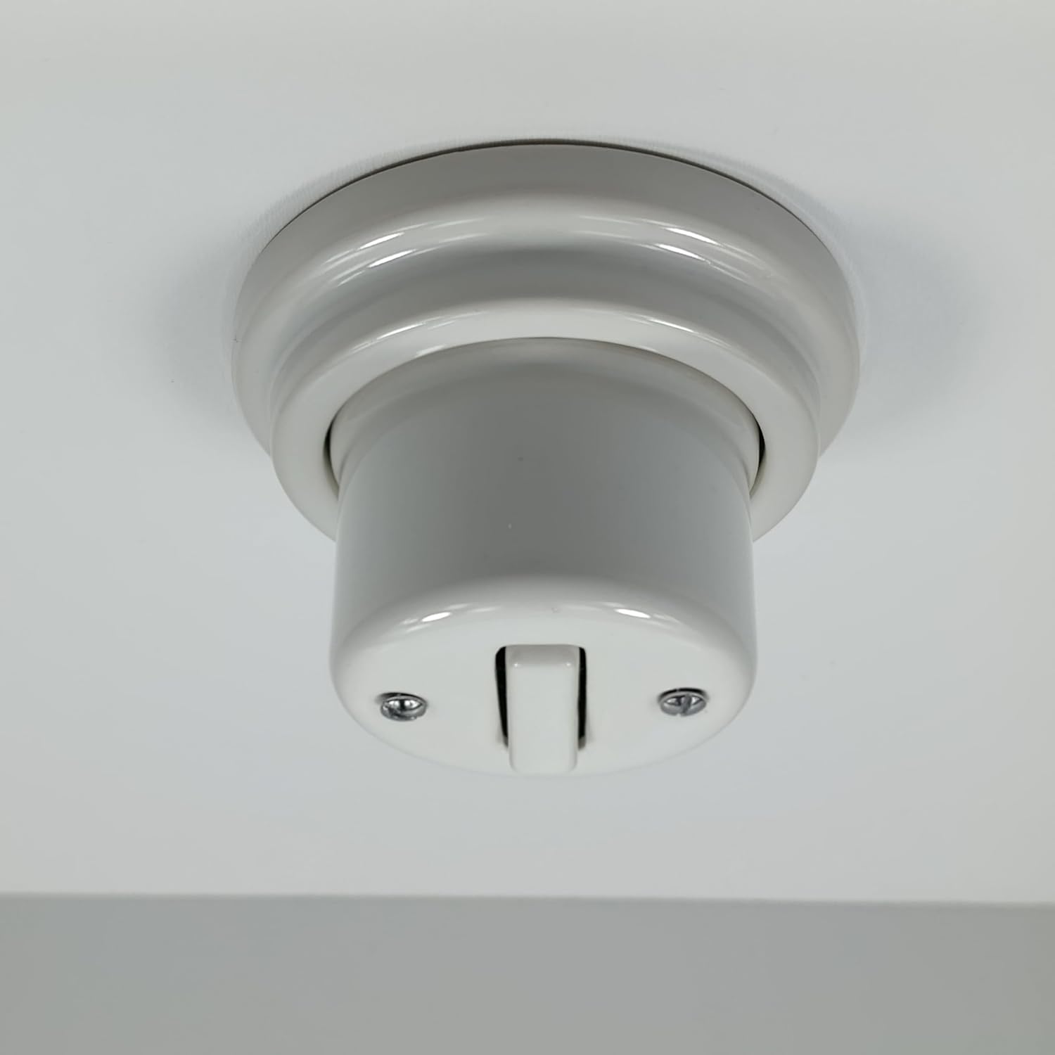 Porcellana Retrò Doppio Interruttore Serie QR1, Bianco - immagine 5