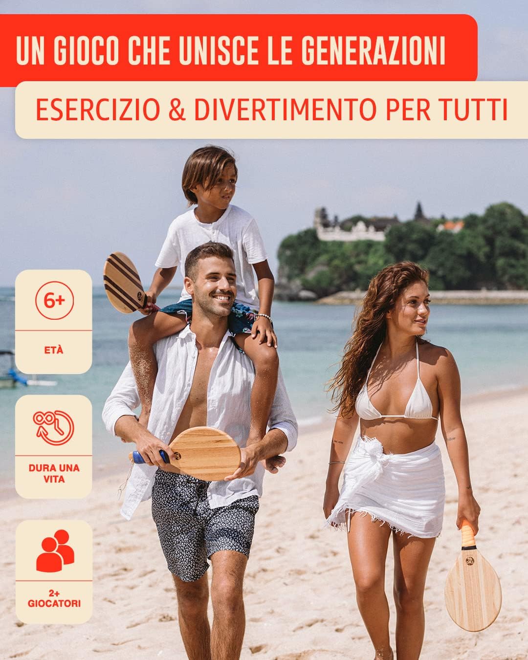 Two46 Set Racchettoni da Spiaggia Premium Frescobol - immagine 2