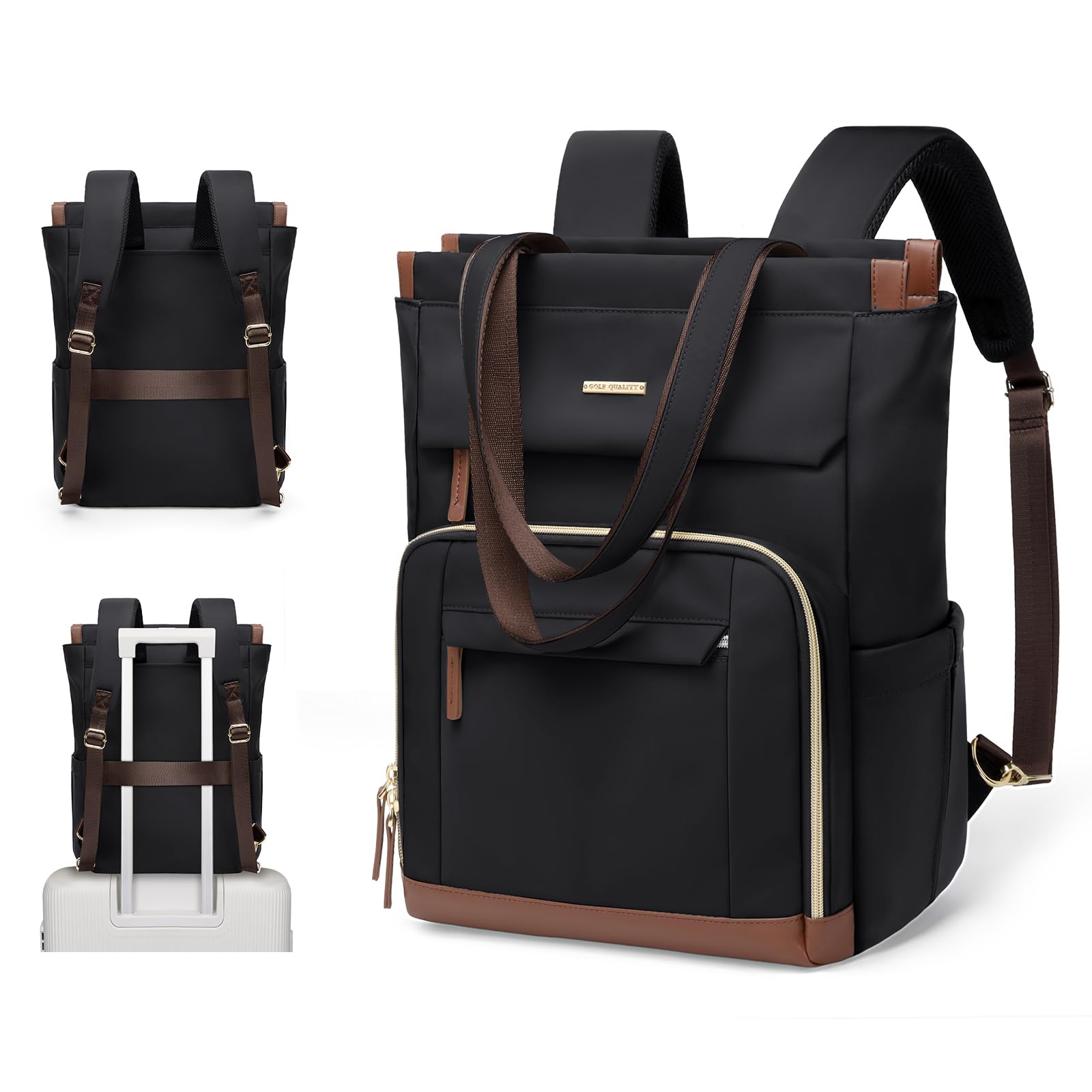 GOLF QUALITY Zaino Porta PC Donna 16 Pollici Antifurto