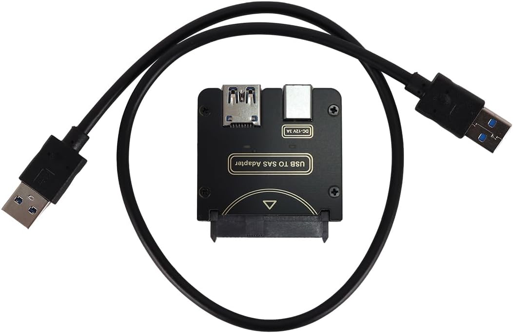 Adattatore per disco rigido SAS 29 pin SFF-8482 a USB 3.0 per Win7/10/11 e Linux - immagine 1