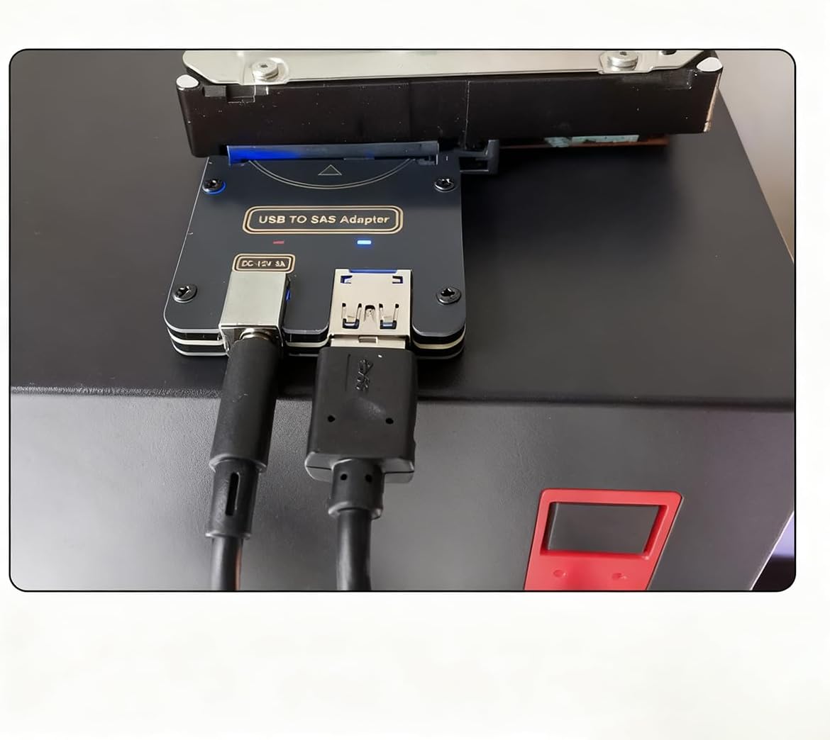 Adattatore per disco rigido SAS 29 pin SFF-8482 a USB 3.0 per Win7/10/11 e Linux - immagine 5