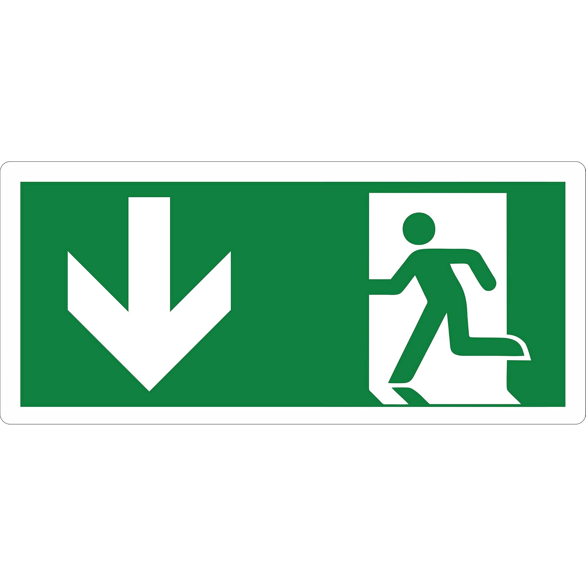 Pubblimania Uscita di Emergenza Adesivo PVC (29x13cm)