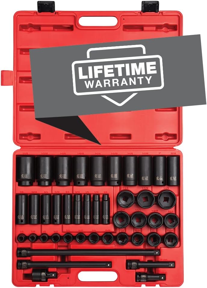 Sunex 2568 1/2-inch Drive SAE Master Impact socket set, 43-piece, 2568 - immagine 1