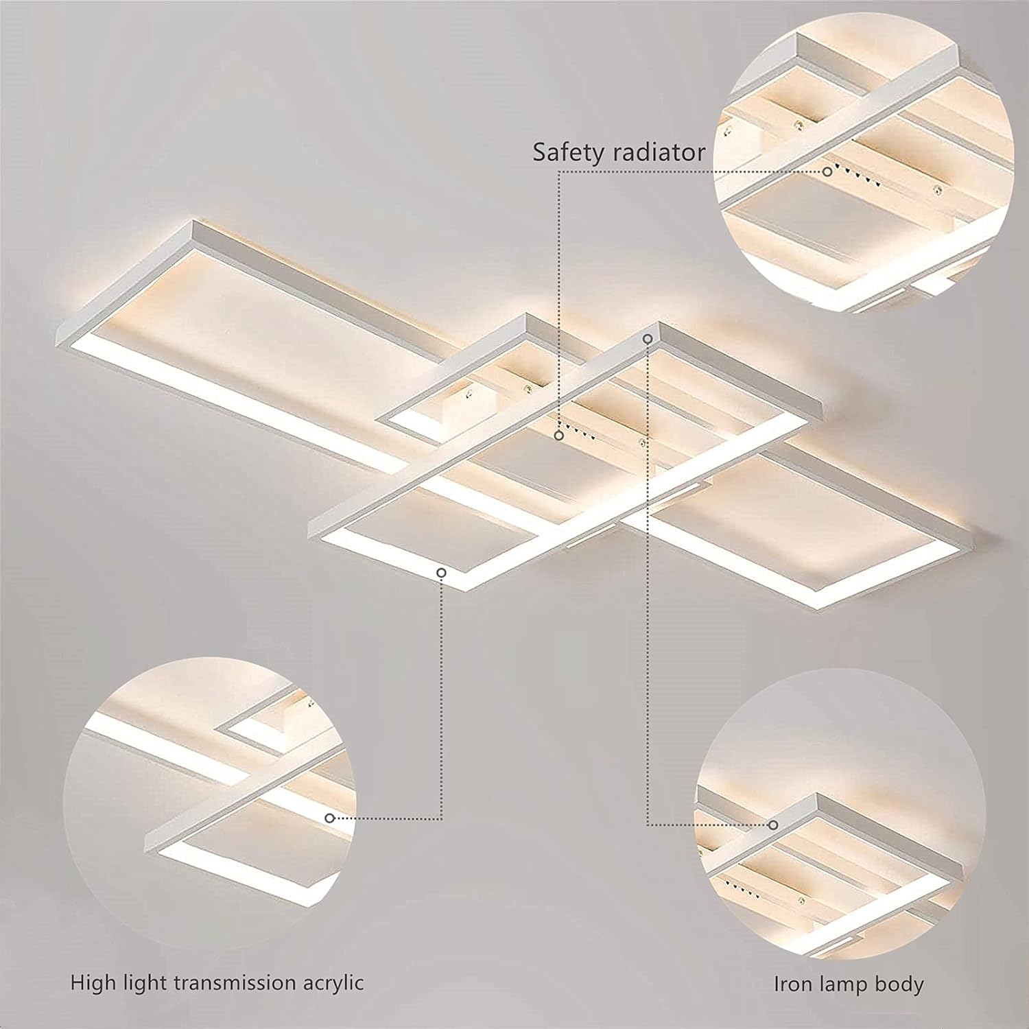 Diossad Plafoniera Led Soffitto Moderna Dimmerabile - immagine 5