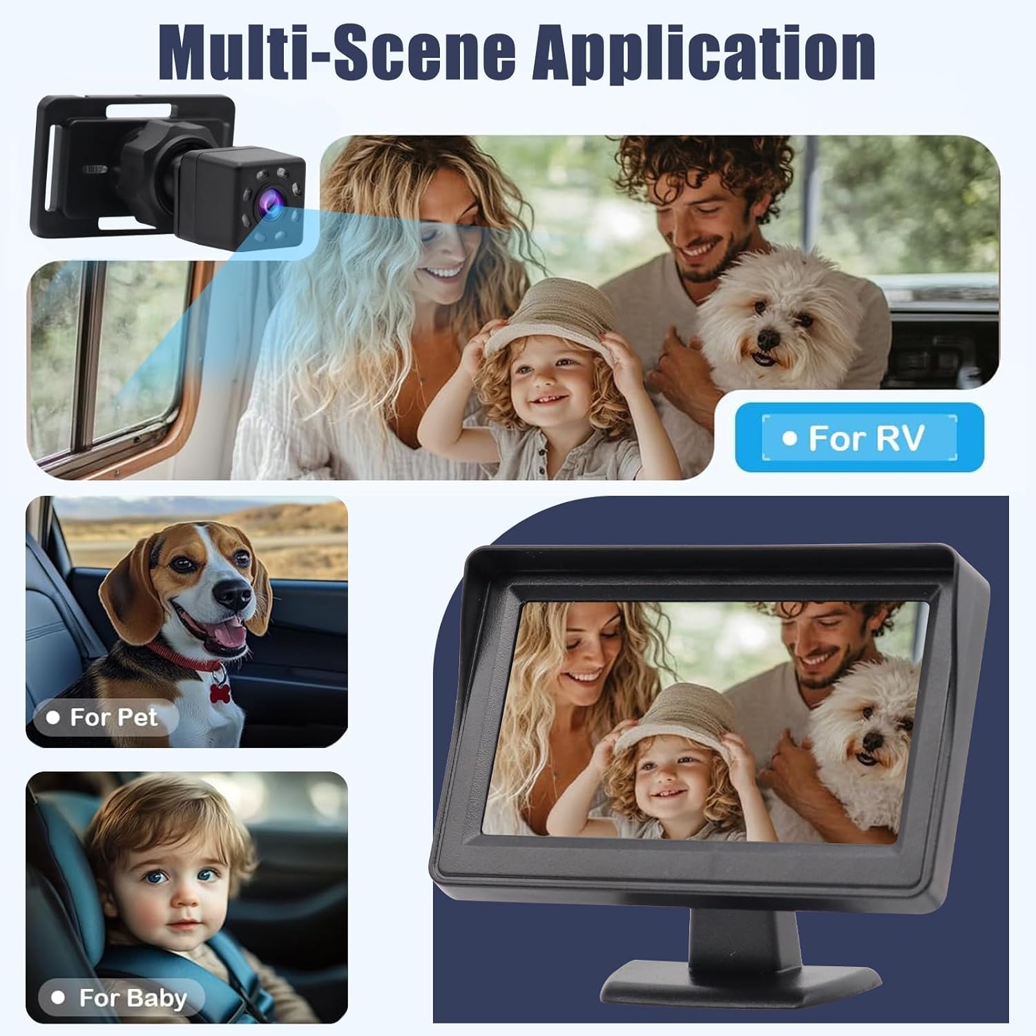 Obest Telecamera Auto Specchio per Bambini 1080P - immagine 3