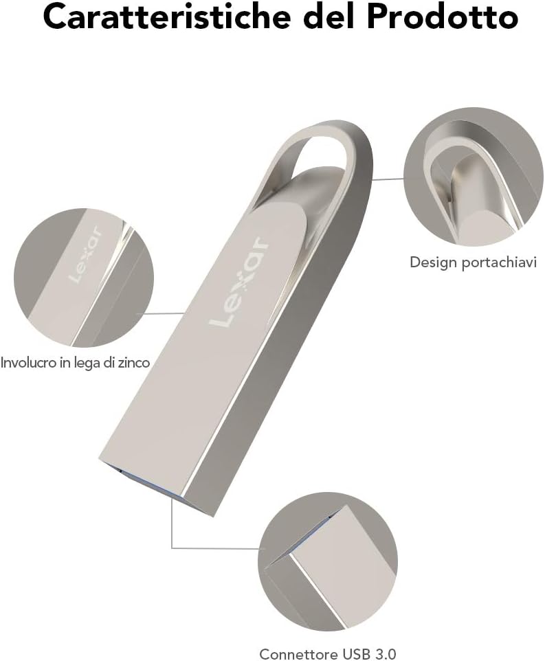 Lexar Chiavetta USB 64 GB 3.0 Metallo - immagine 6
