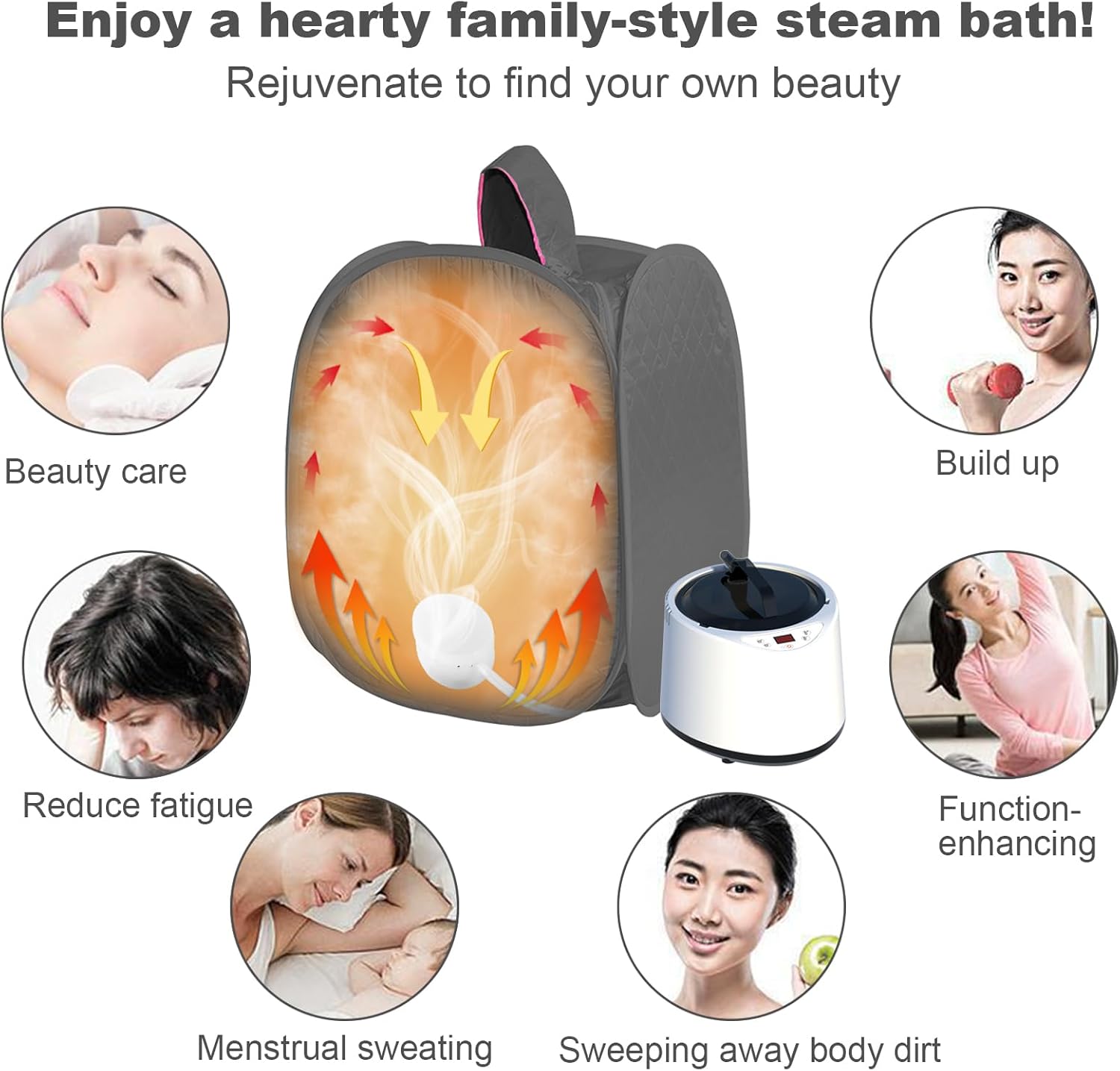 Sauna a Vapore 2L SPA con Tenda e Telecomando - immagine 6