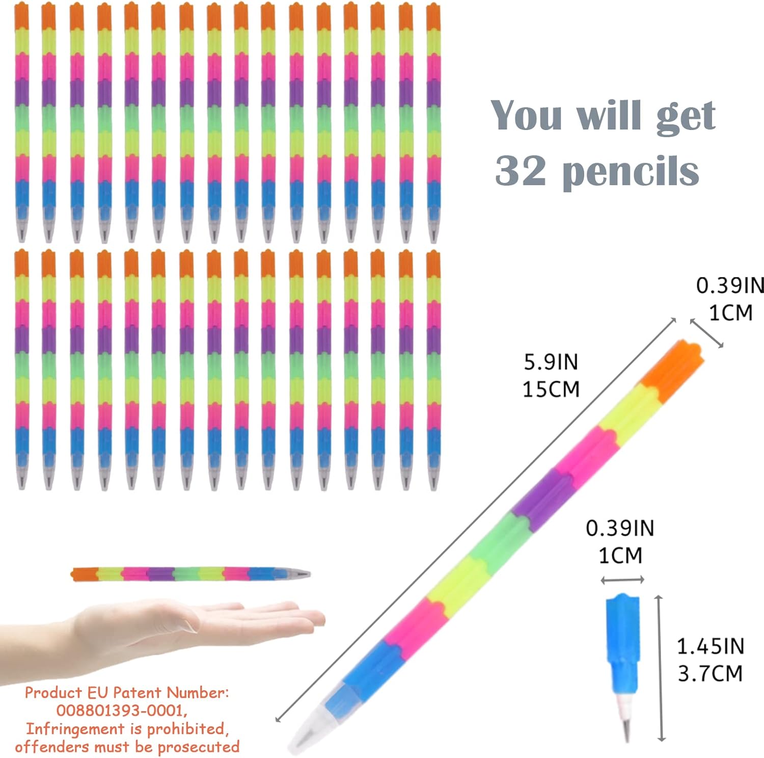 Icepapa 32 Matite Impilabili Deformabili - immagine 6