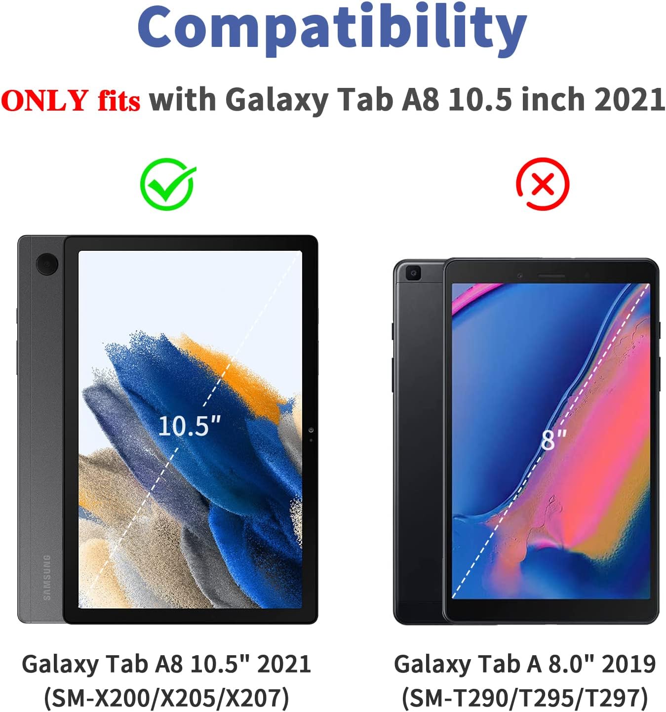 Gerutek 2 Pezzi Pellicola per Samsung Galaxy Tab A8 10.5" - immagine 2