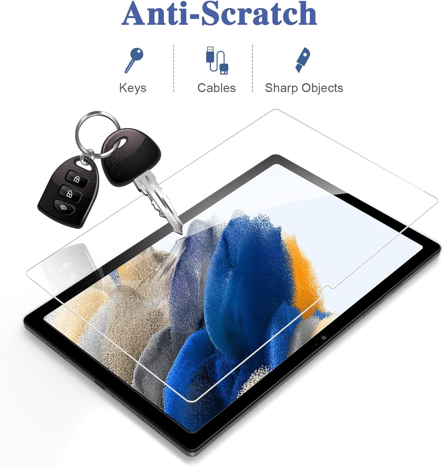 Gerutek 2 Pezzi Pellicola per Samsung Galaxy Tab A8 10.5" - immagine 4