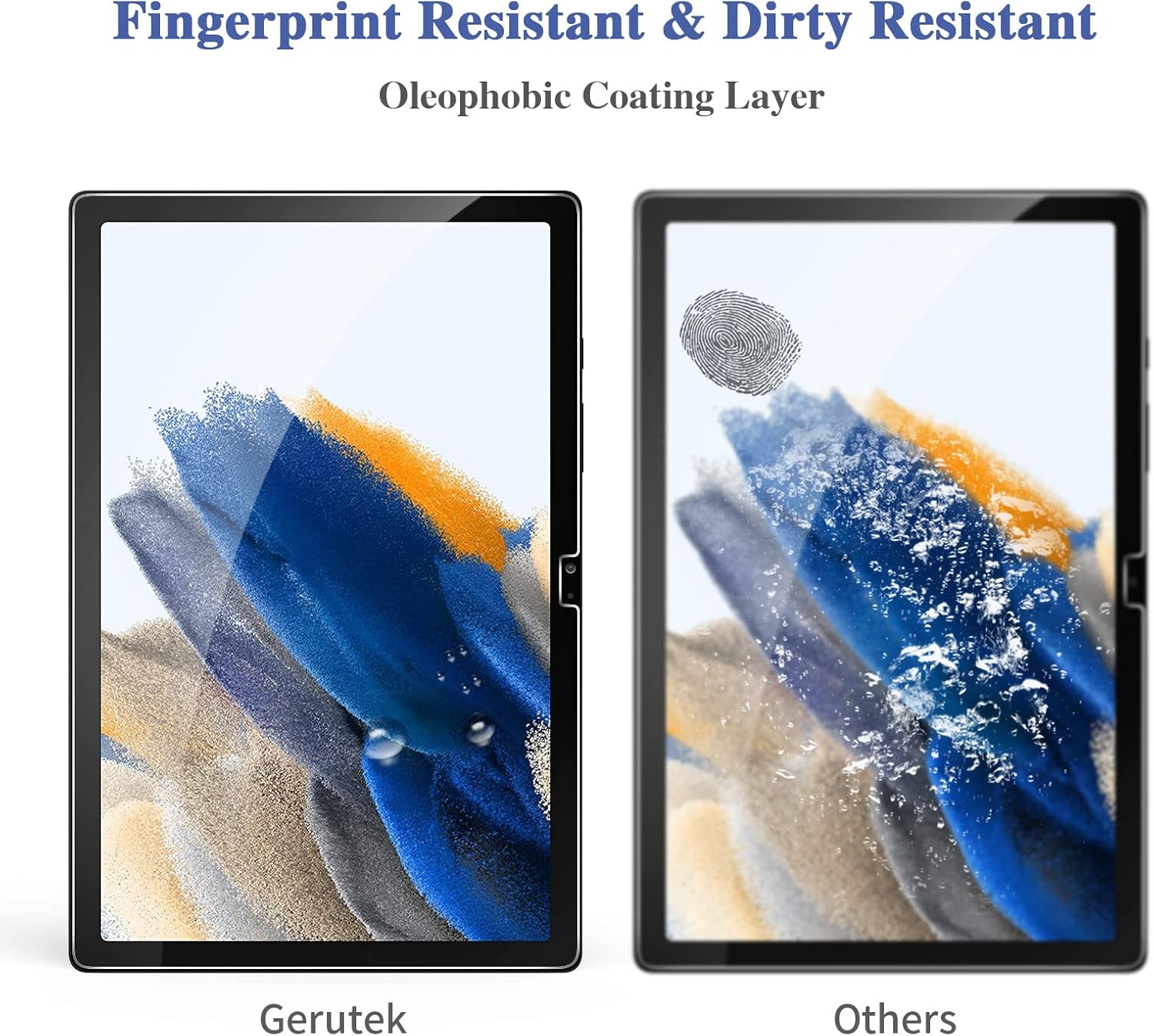 Gerutek 2 Pezzi Pellicola per Samsung Galaxy Tab A8 10.5" - immagine 5