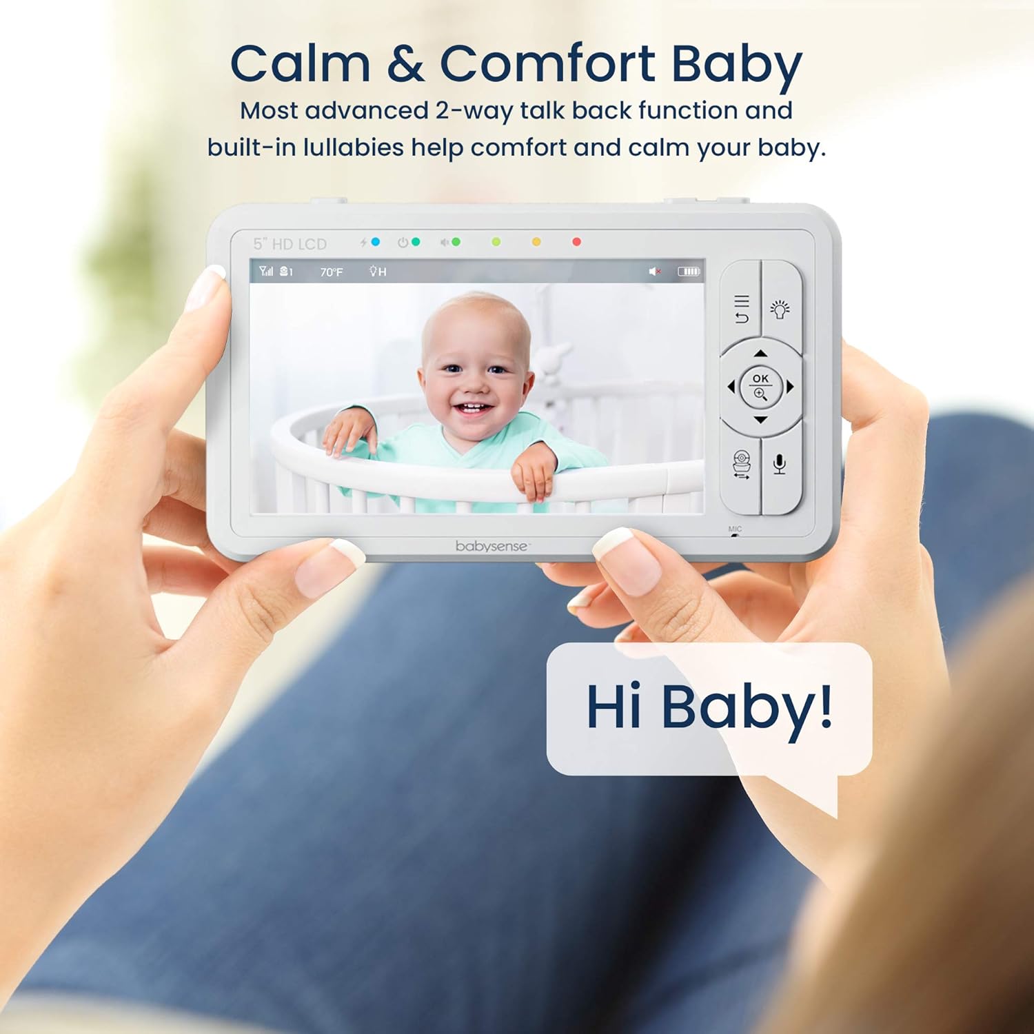 Babysense Baby Monitor Video HD 5" con Schermo Split - immagine 7