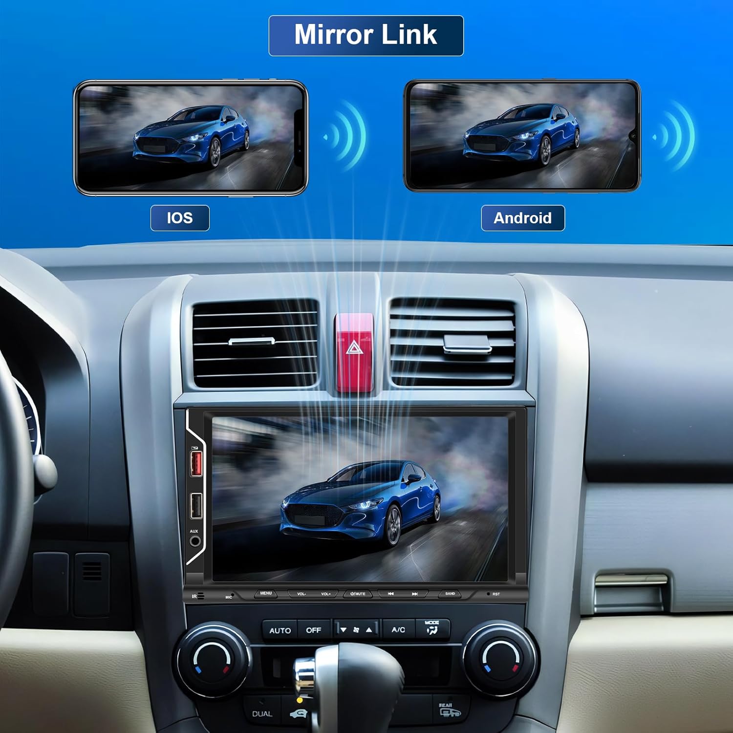 Rimoody Autoradio 2 Din con Wireless Carplay Android Auto - immagine 5