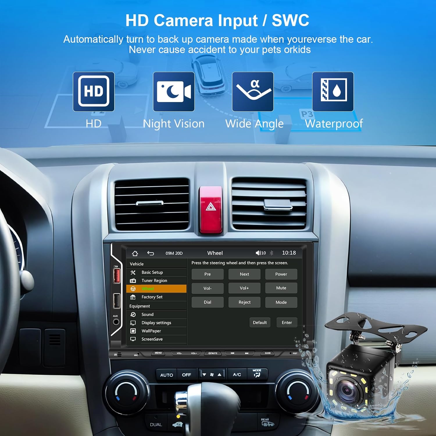 Rimoody Autoradio 2 Din con Wireless Carplay Android Auto - immagine 6