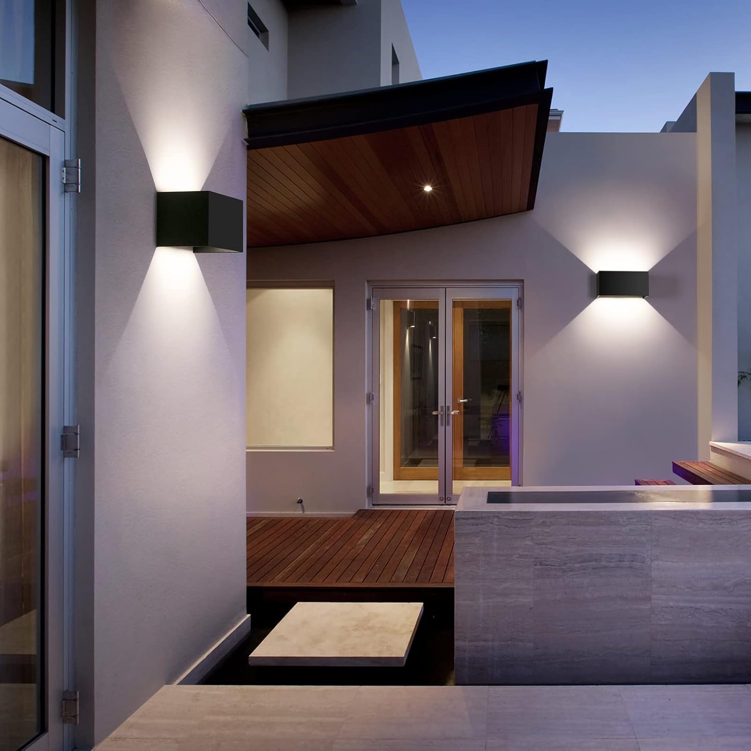 Applique da Parete Interno/Esterno 24W, 4 Pezzi - immagine 4