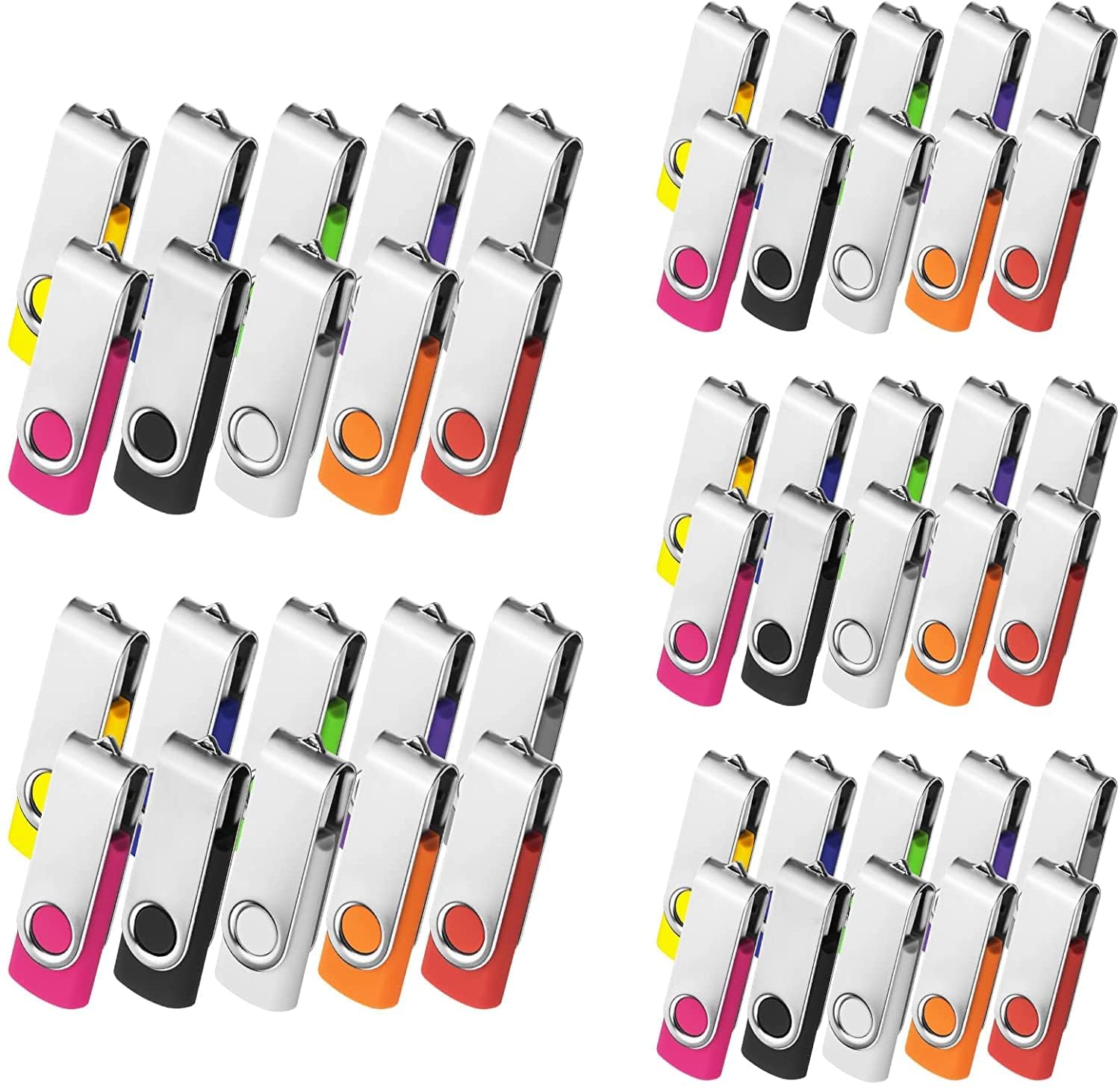Aretop Chiavette USB 4GB, 50 Pezzi Multicolore
