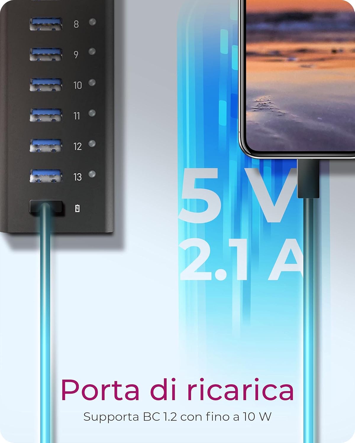 ICY BOX IB-AC6113 USB 3.0 (3.1 Gen 1) Type-B 5000 Mbit/s Nero - immagine 5