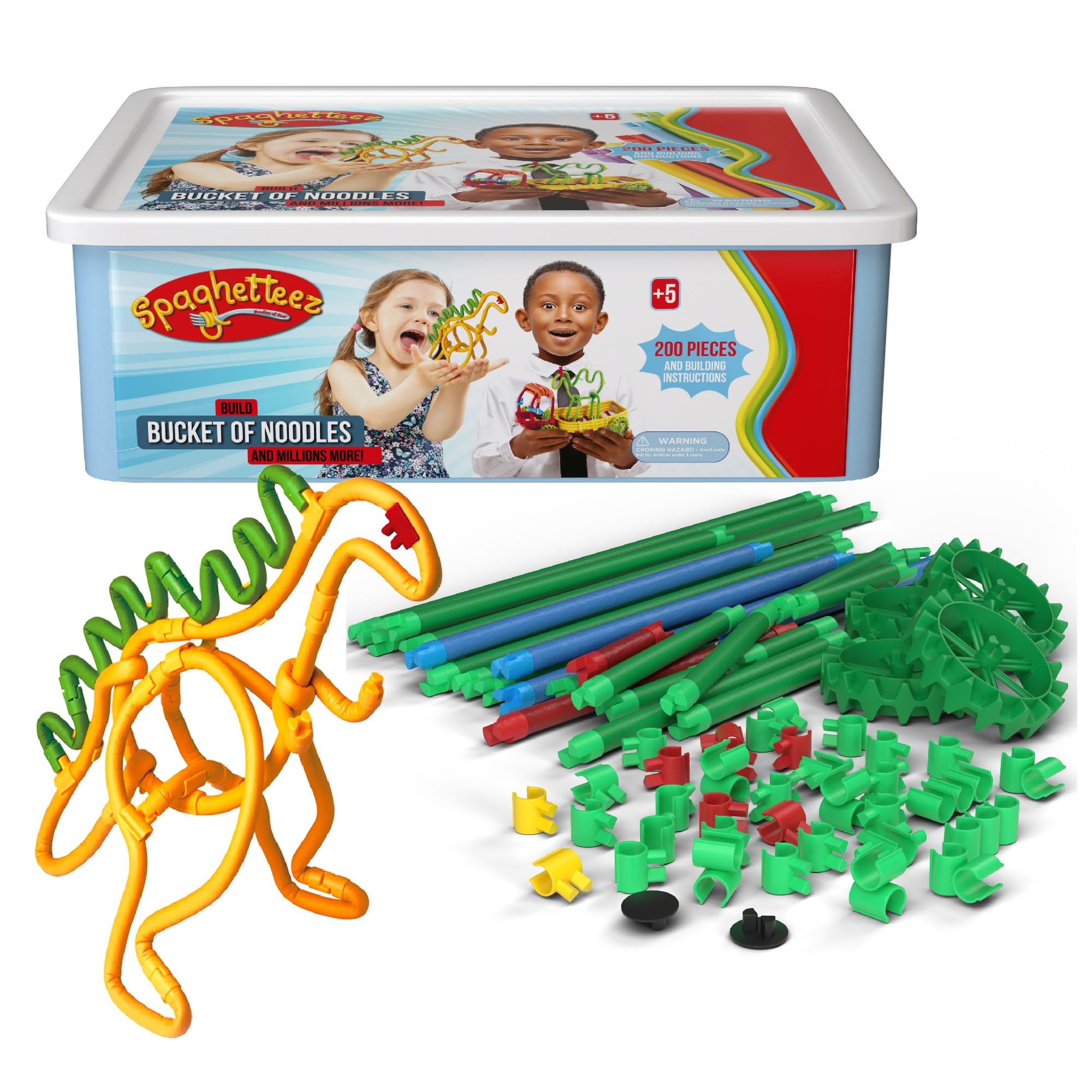Bucket of Noodles - Ultimate STEM Building Set 200 pezzi
