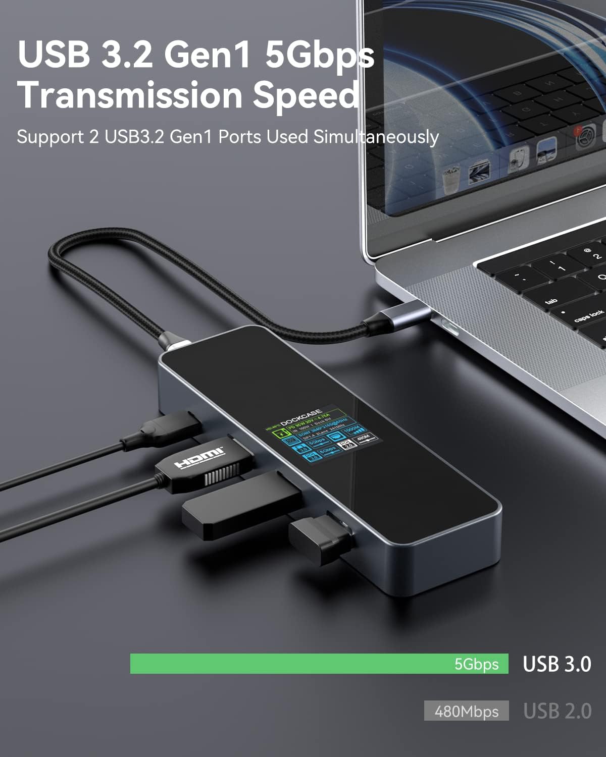 Dockcase Smart USB C Hub 6-in-1 - immagine 4