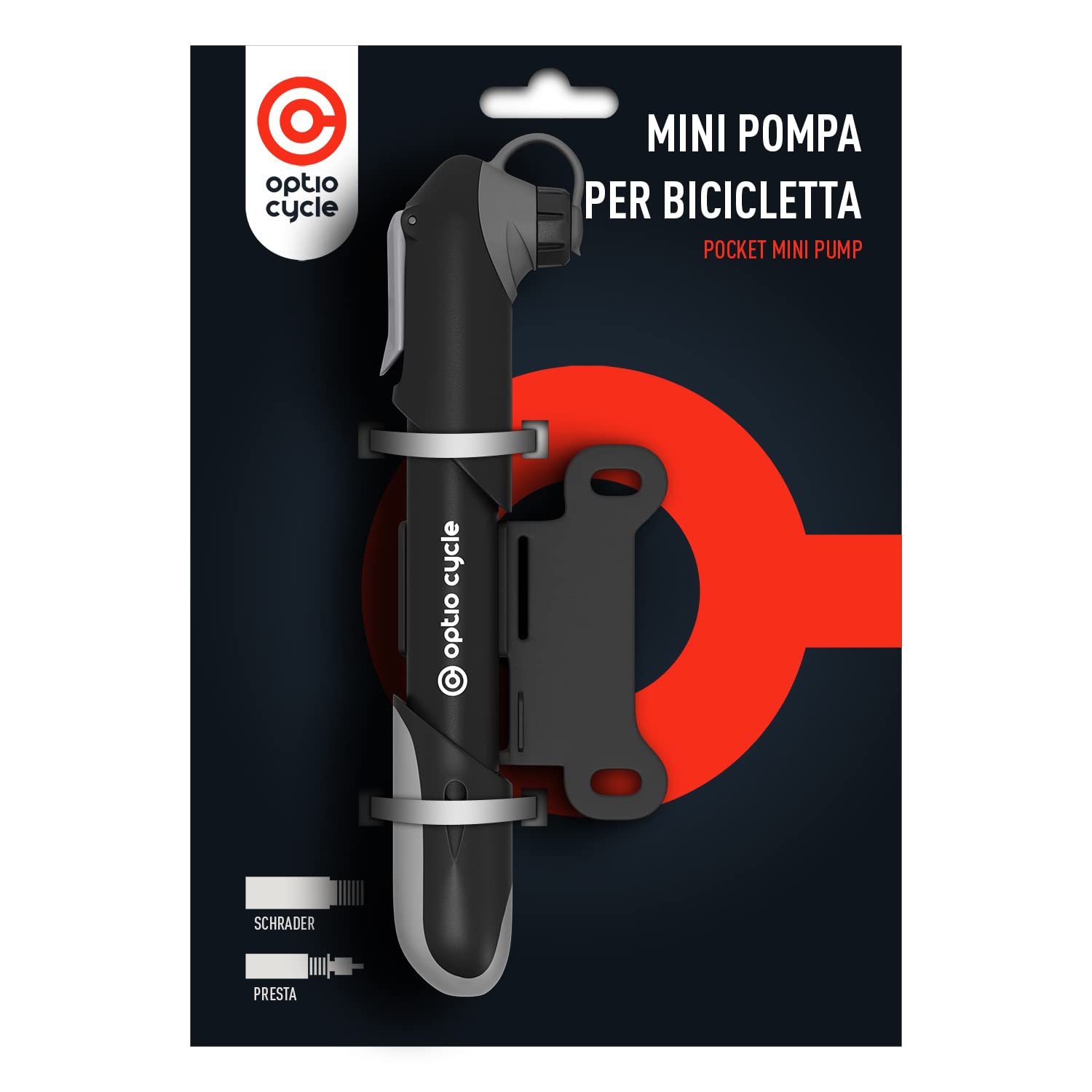 Optio Cycle Mini Pompa Bici Portatile 120 PSI