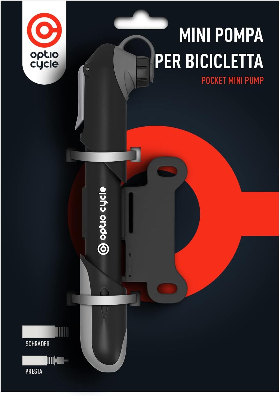 Optio Cycle Mini Pompa Bici Portatile 120 PSI - immagine 1