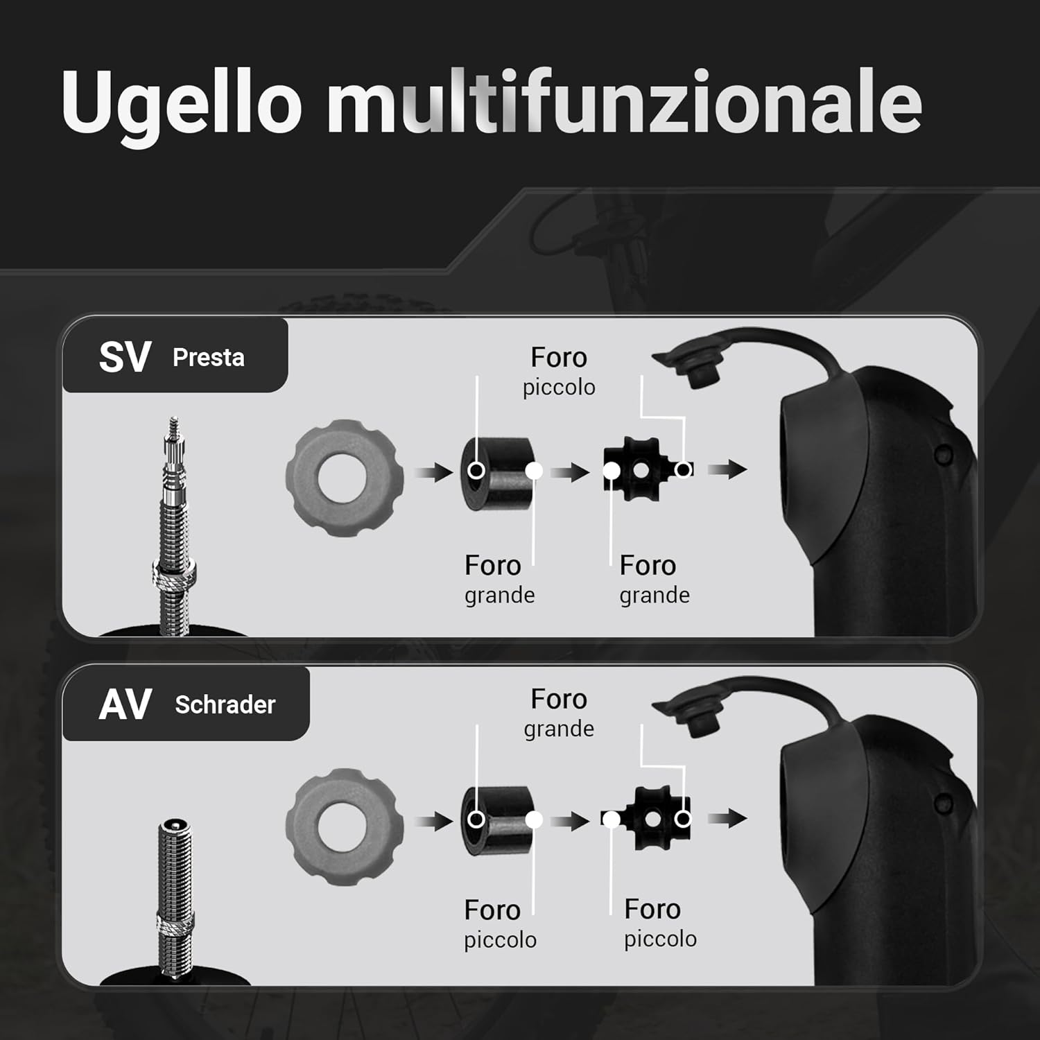 Optio Cycle Mini Pompa Bici Portatile 120 PSI - immagine 7