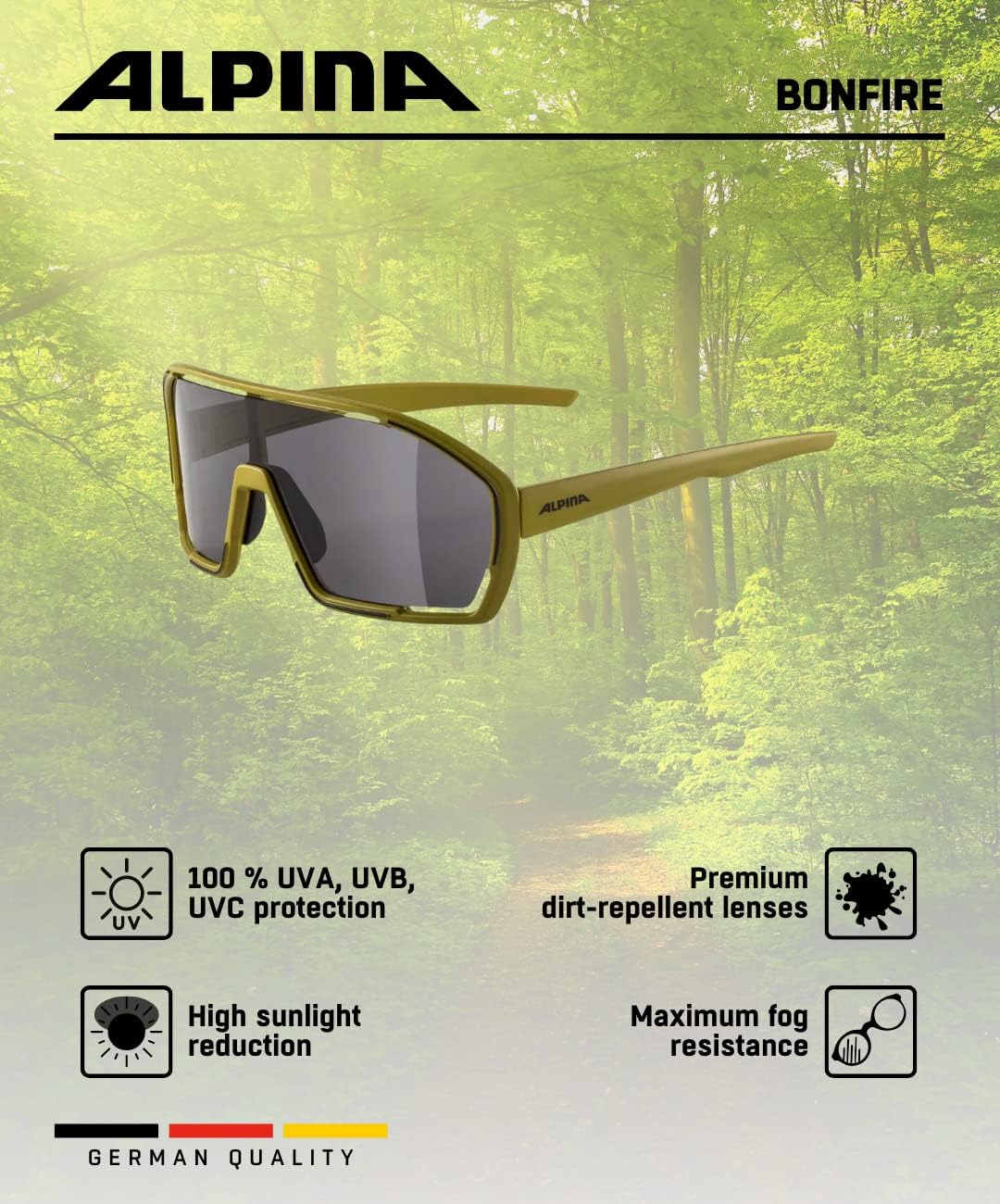 ALPINA Bonfire Occhiali sportivi Unisex - Adulto (Pacco da 1) - immagine 5