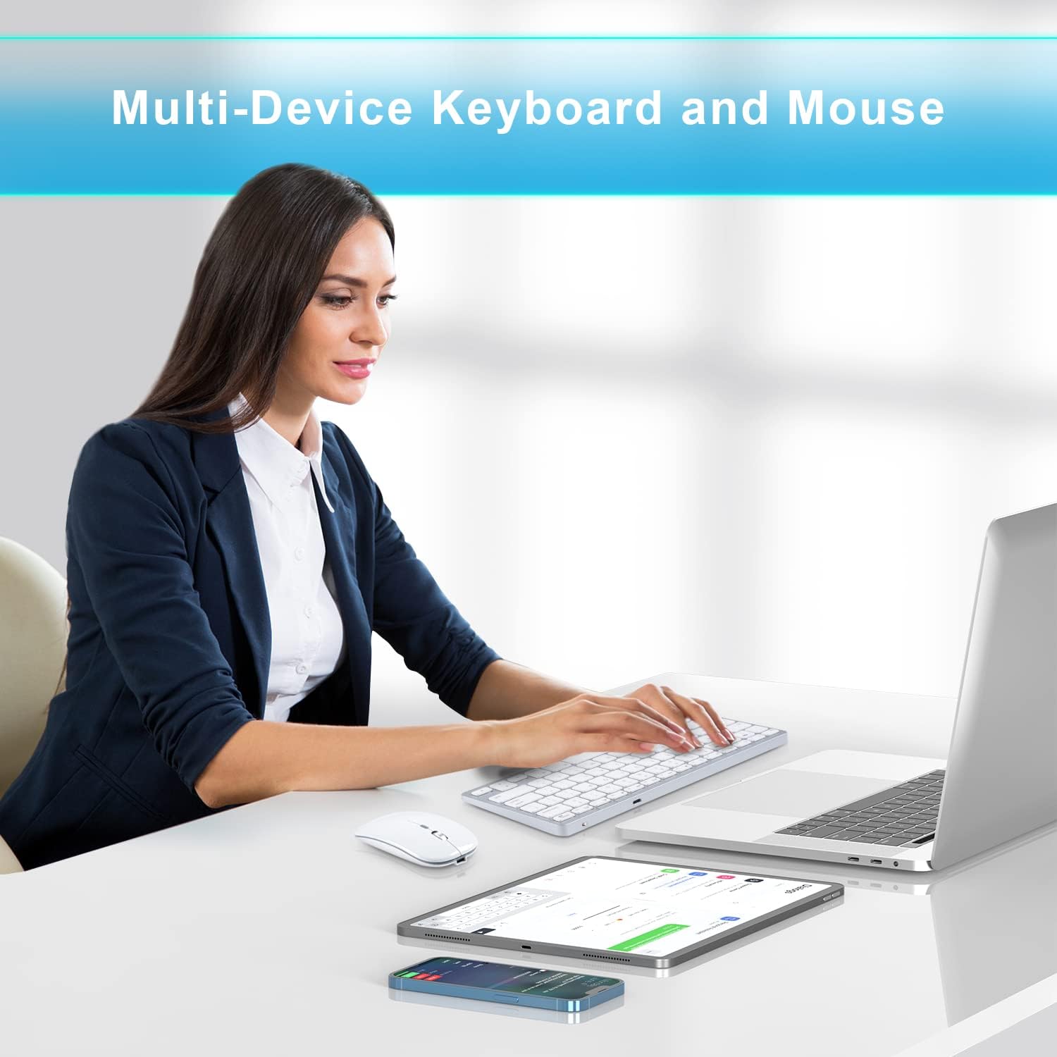 Tastiera e Mouse Wireless Ricaricabili per Mac, Argento - immagine 2