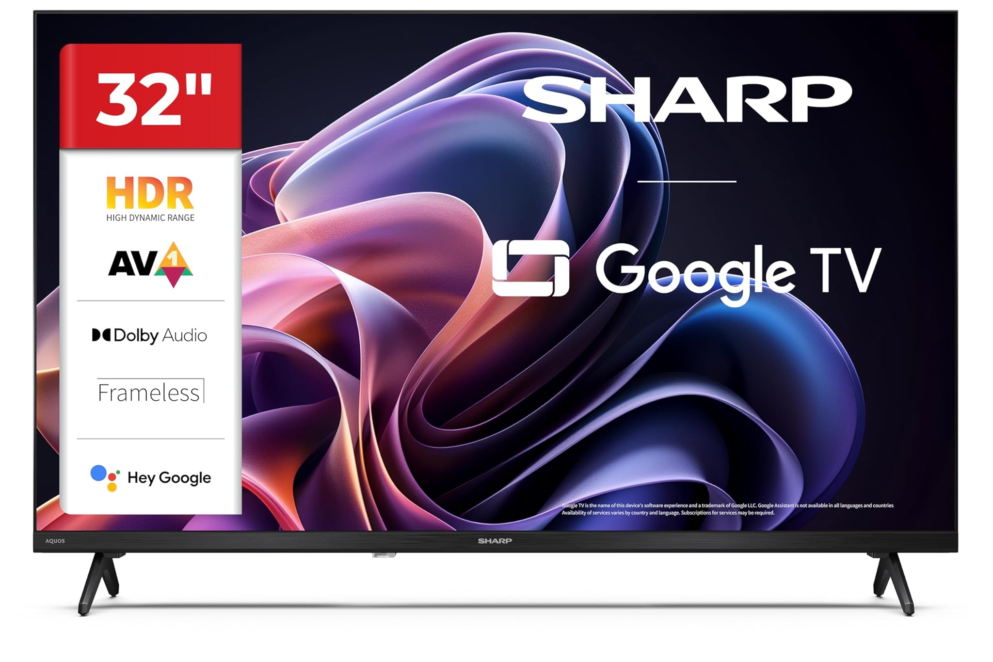 Sharp 32HF2365E - GOOGLE TV 32" HD Frameless, Nero
