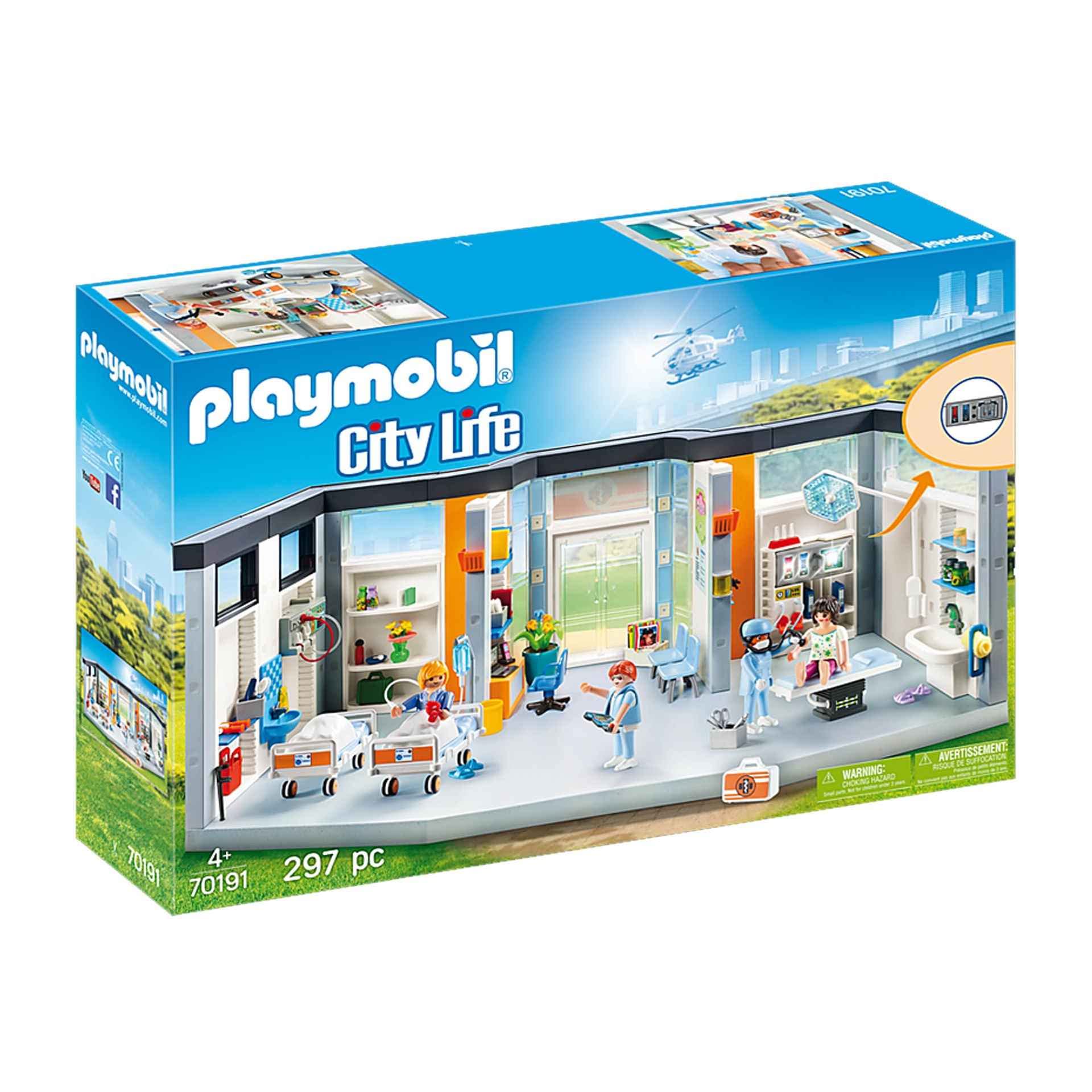 PLAYMOBIL 70191 City Life Hospital Clinic con Luci