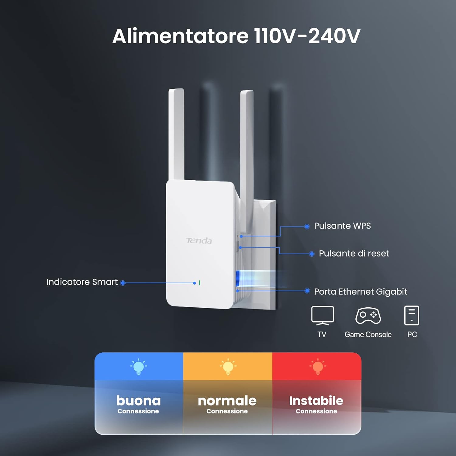 Tenda A23 Ripetitore WiFi 6 AX1500 Dual-Band - immagine 3