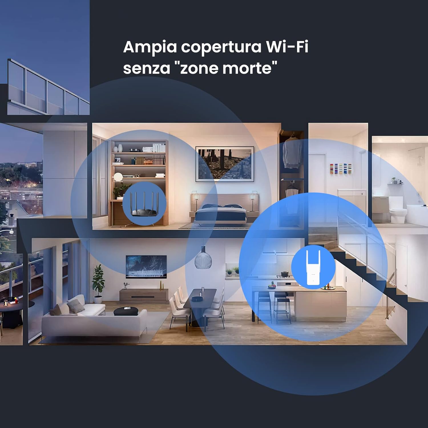 Tenda A23 Ripetitore WiFi 6 AX1500 Dual-Band - immagine 6