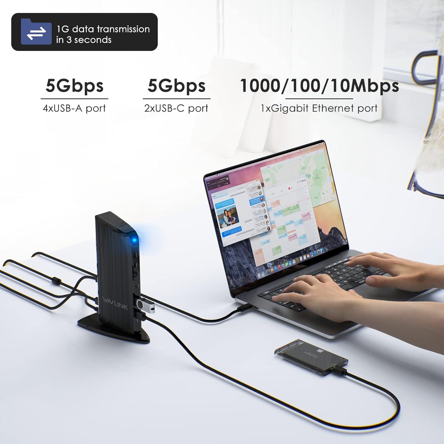 Wavlink Docking Station Universale USB-C/USB3.0 - immagine 6