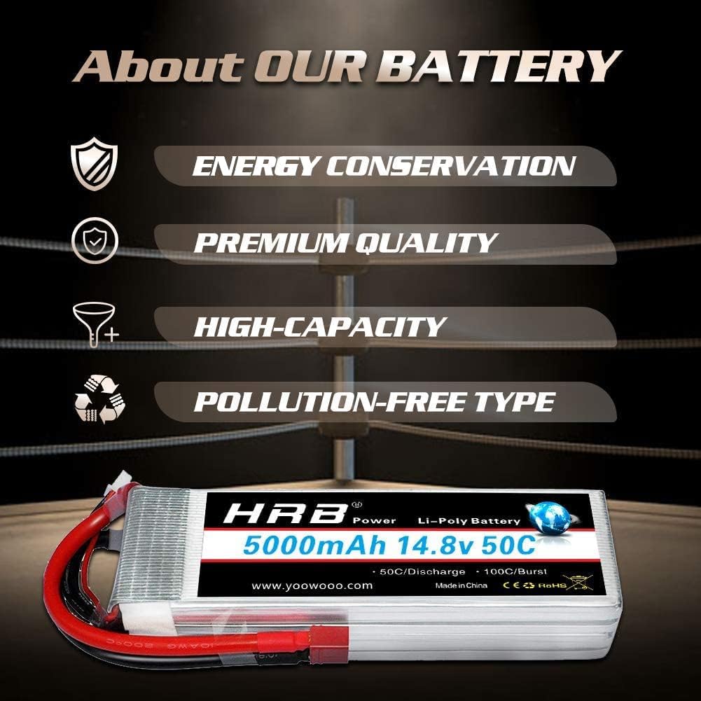 HRB Batteria LiPo 4S 5000mAh 50C - immagine 3