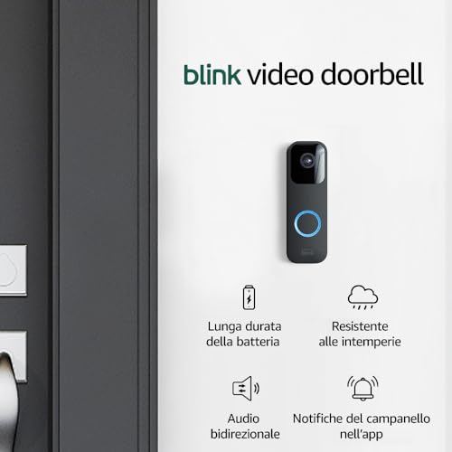Blink Video Doorbell - Campanello con Video HD, Nero