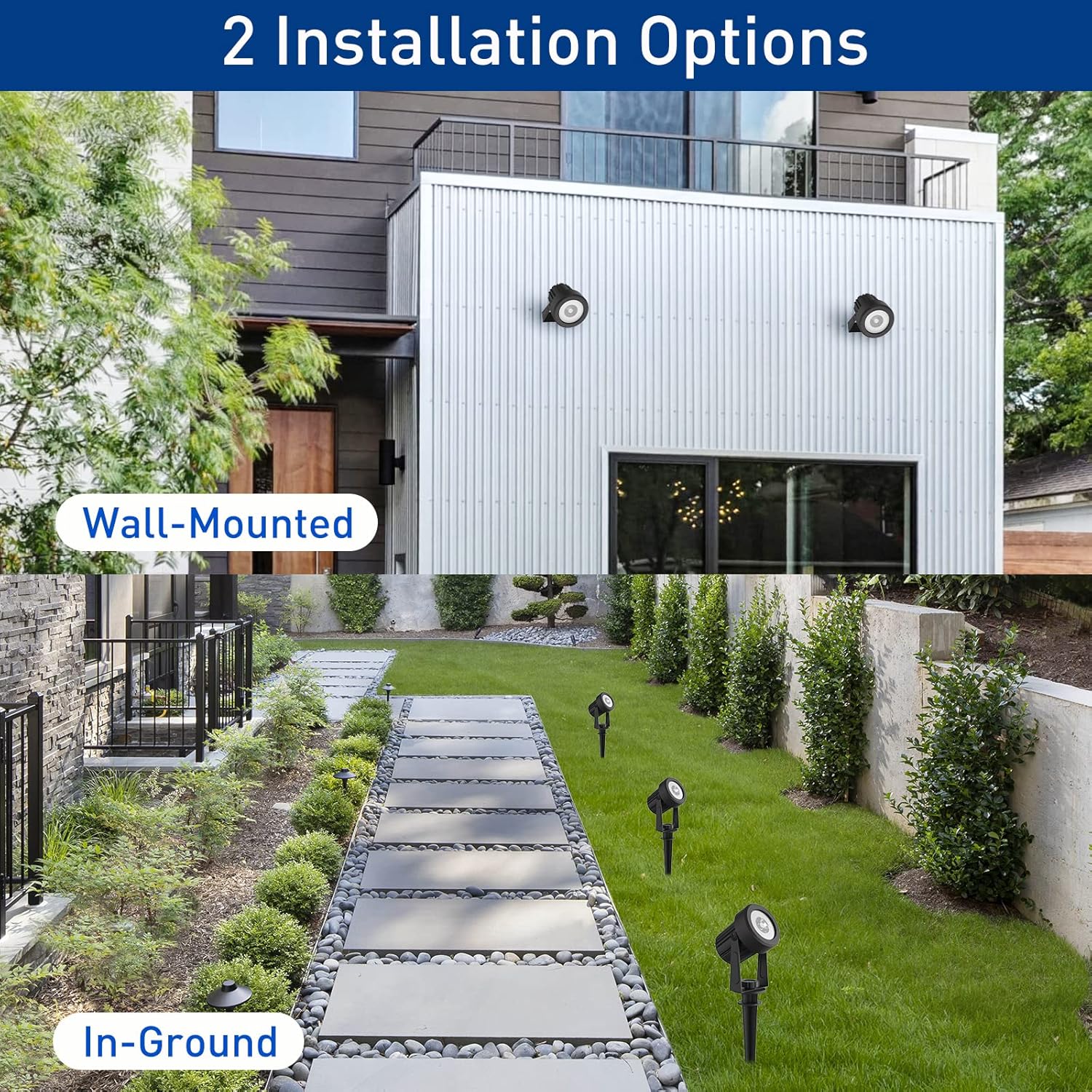 T-sunus Faretti Solari Esterno 2 Pezzi, Bianche Calde - immagine 5