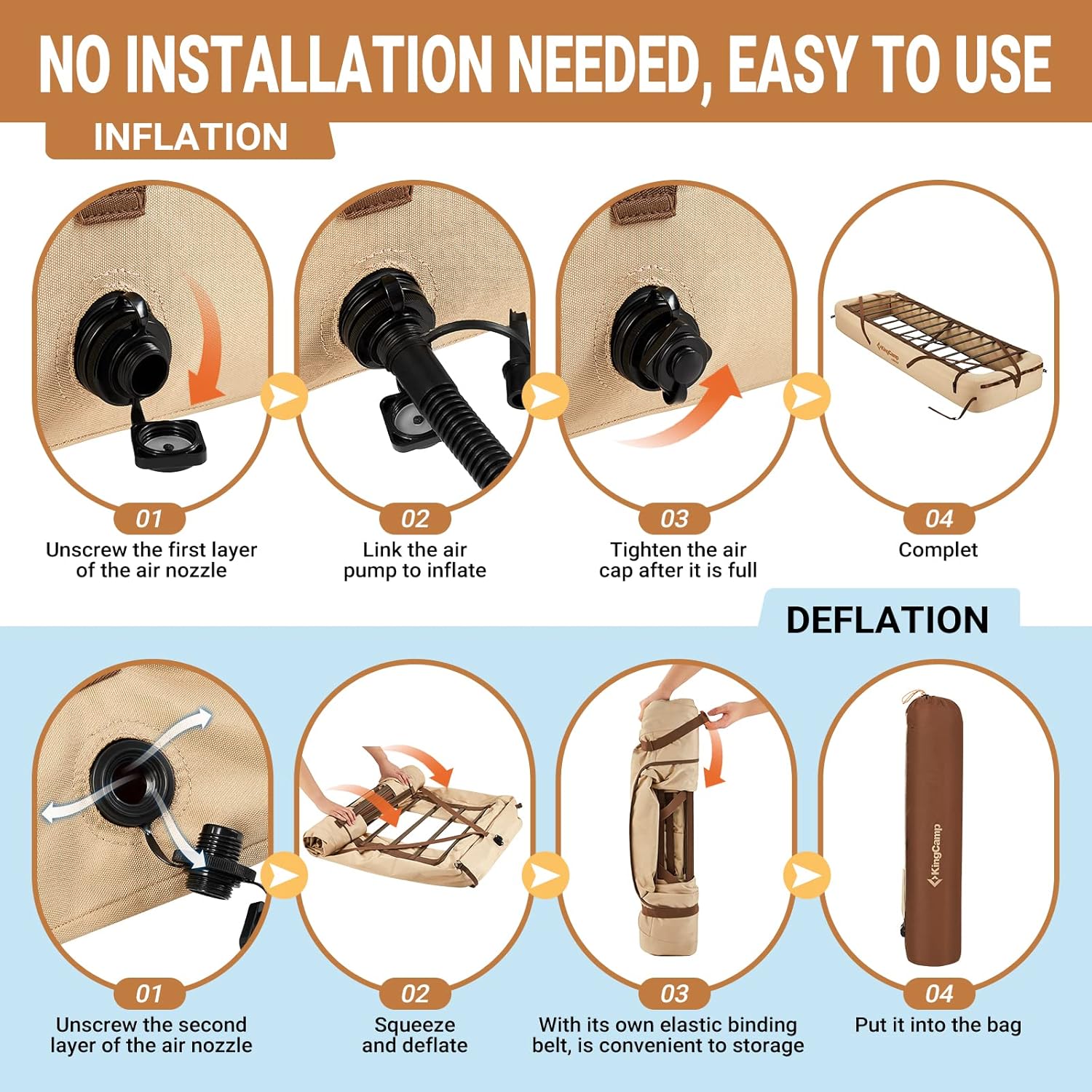 Kingcamp Letto da Campeggio Gonfiabile - immagine 8