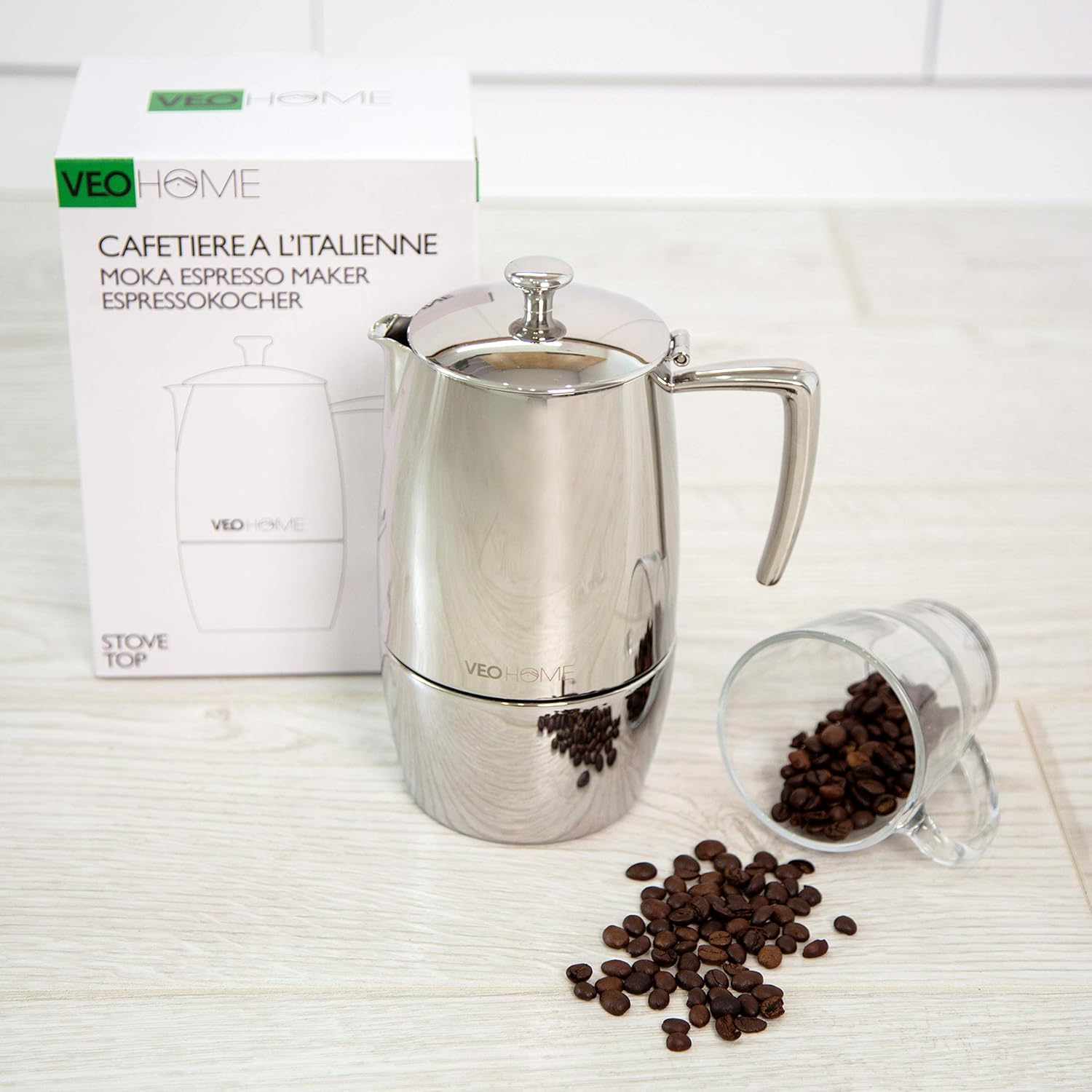 Veohome Caffettiera Induzione 10 Tazze 500 ml - immagine 6