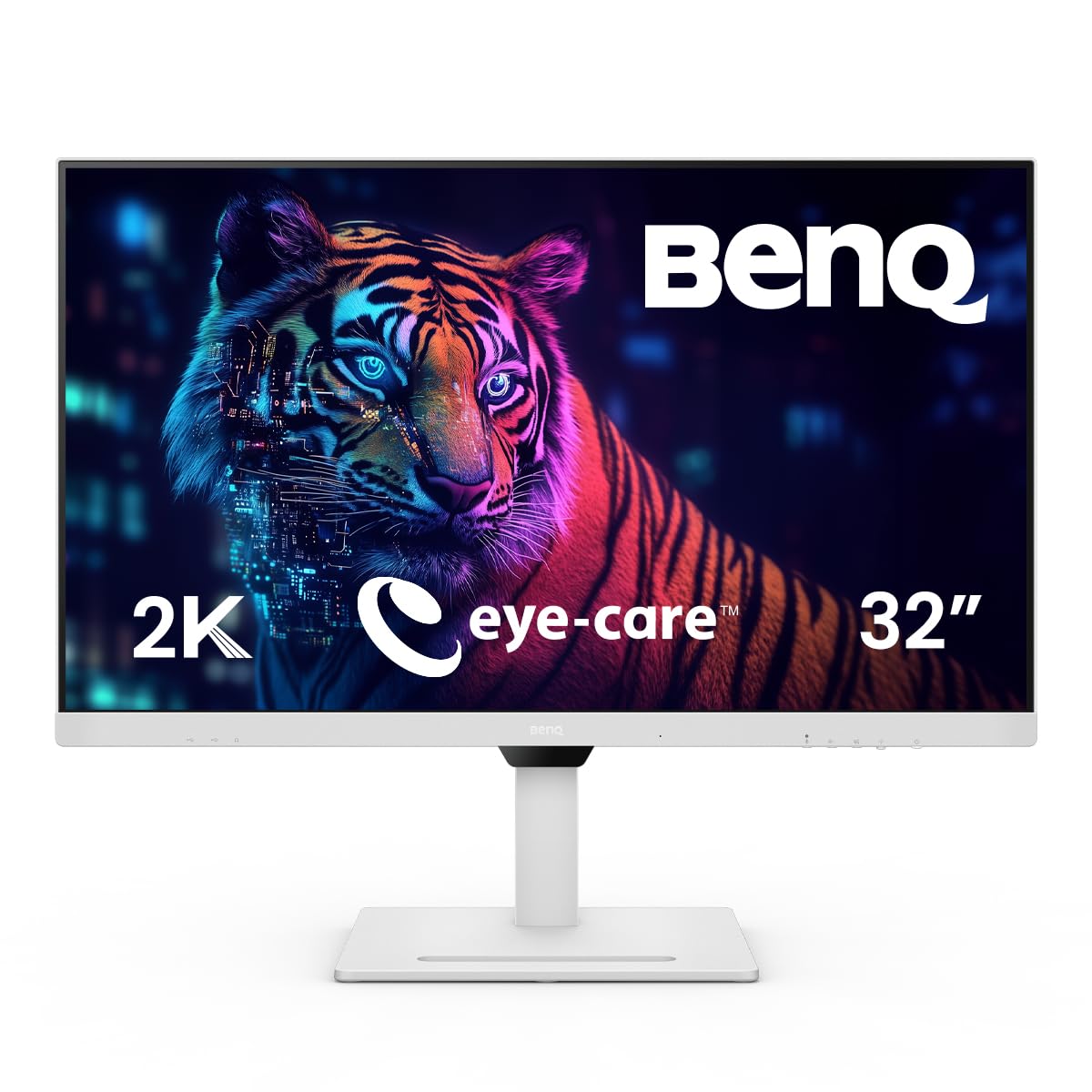 Monitor BenQ GW3290QT (32 pollici, QHD, IPS, ricarica USB-C, DP / HDMI, design ergonomico, microfono a cancellazione di rumore) Compatibile con MacBook