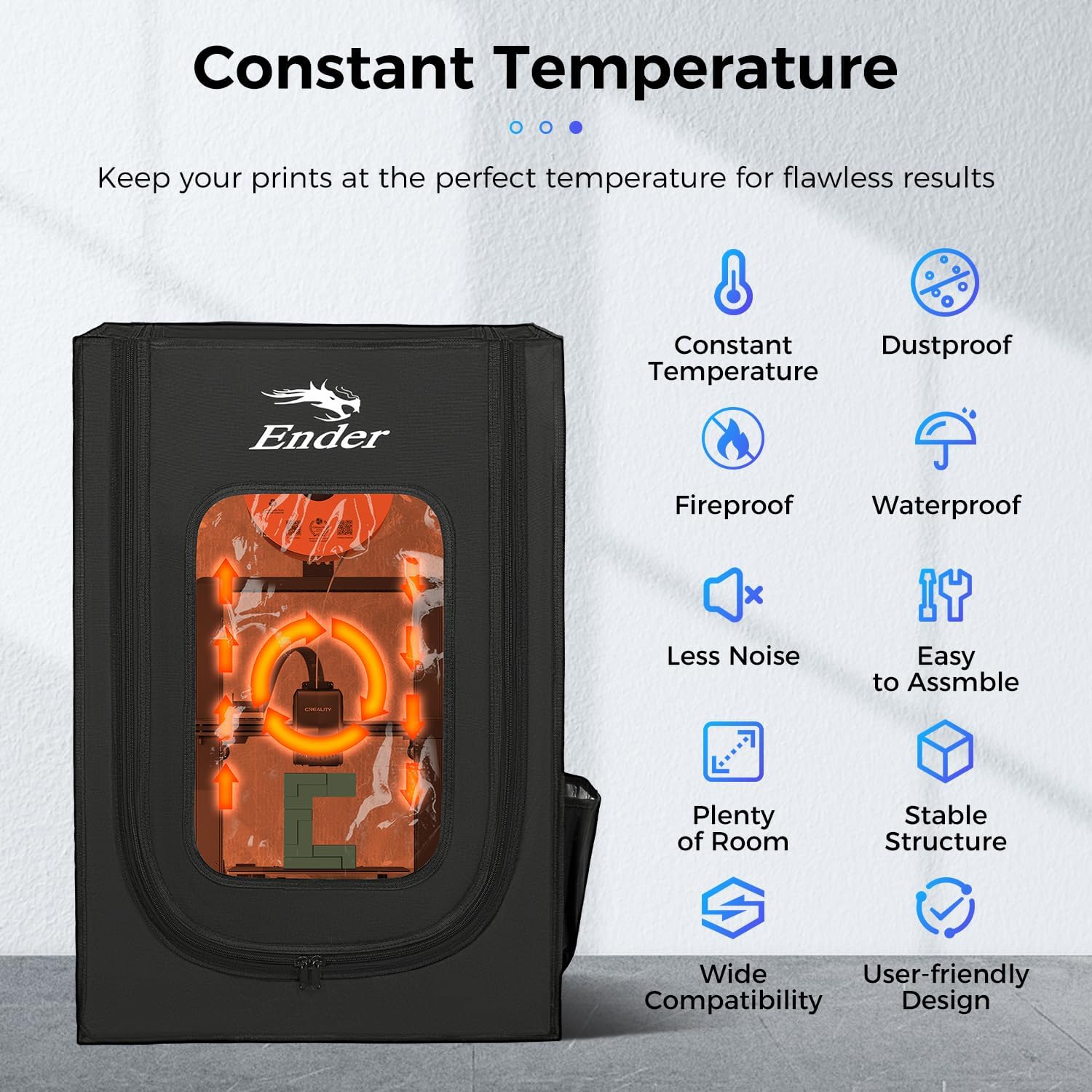 Creality Custodia per Stampante 3D 550x650x750 mm - immagine 2