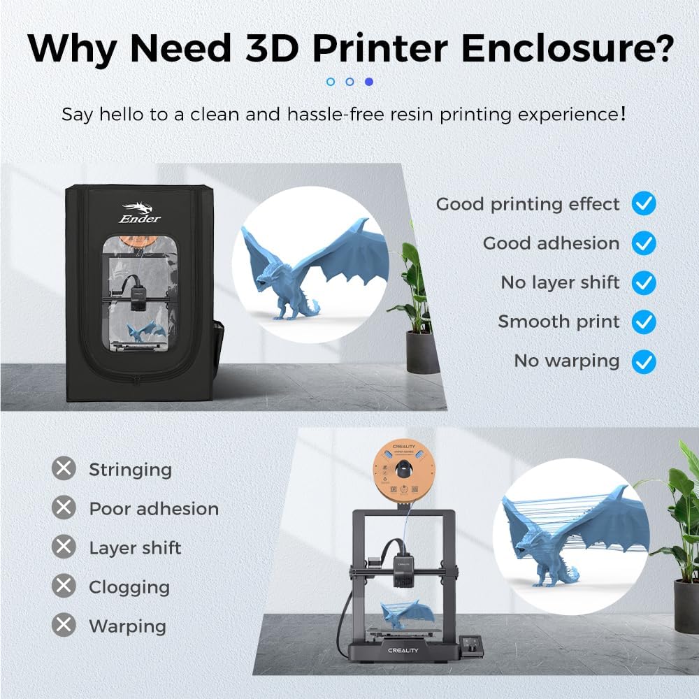 Creality Custodia per Stampante 3D 550x650x750 mm - immagine 3