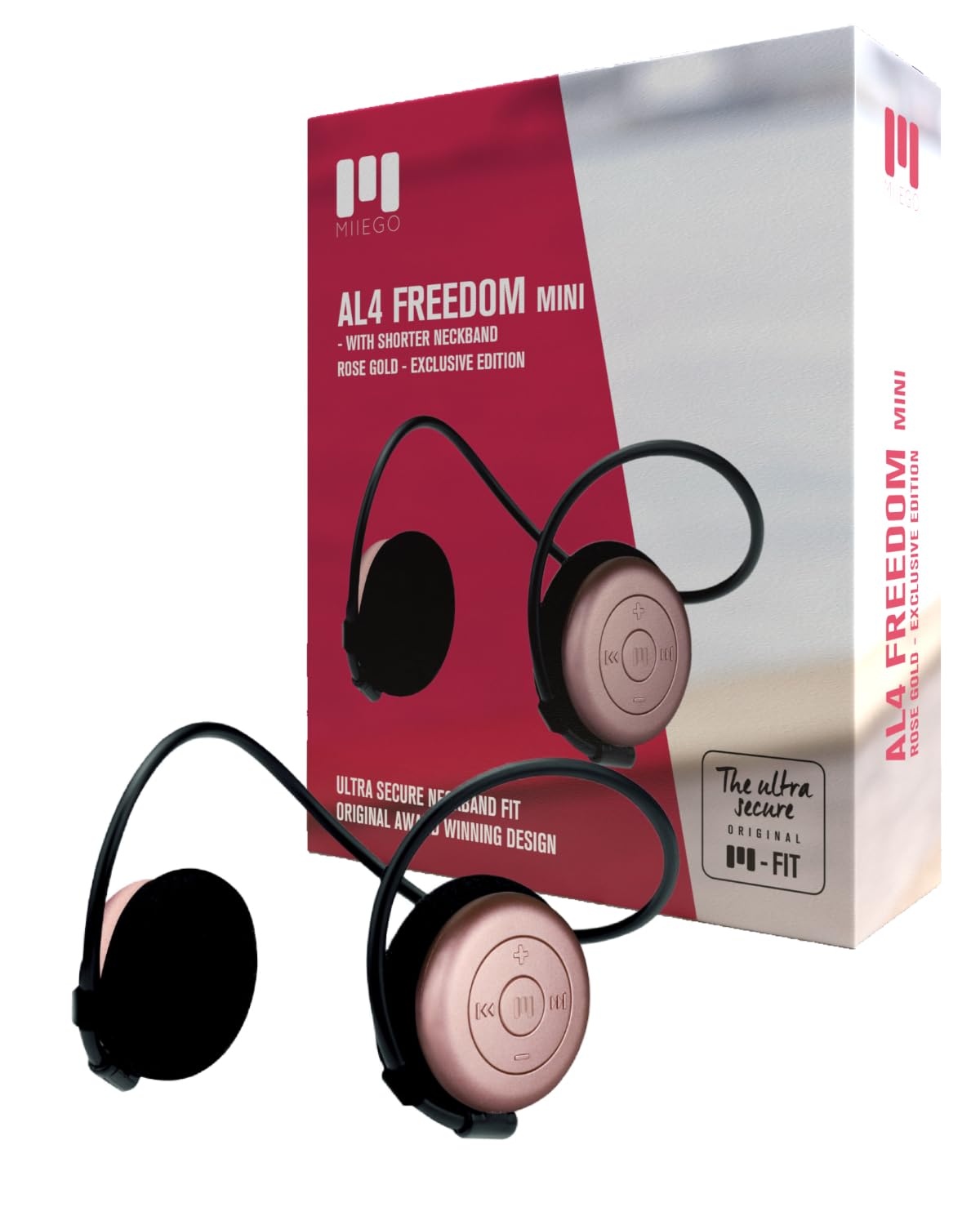 Miiego AL4 Freedom Mini Cuffie Bluetooth, Oro Rosa