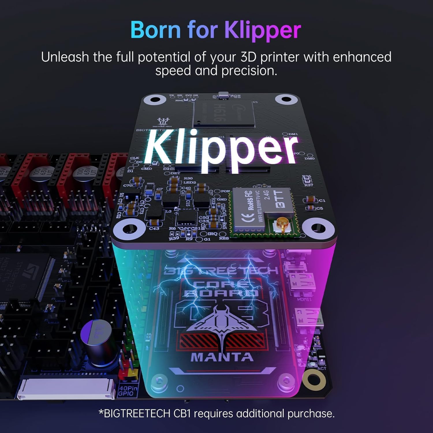 BIGTREETECH Manta M8P V2.0 Scheda di Controllo 3D Klipper - immagine 4