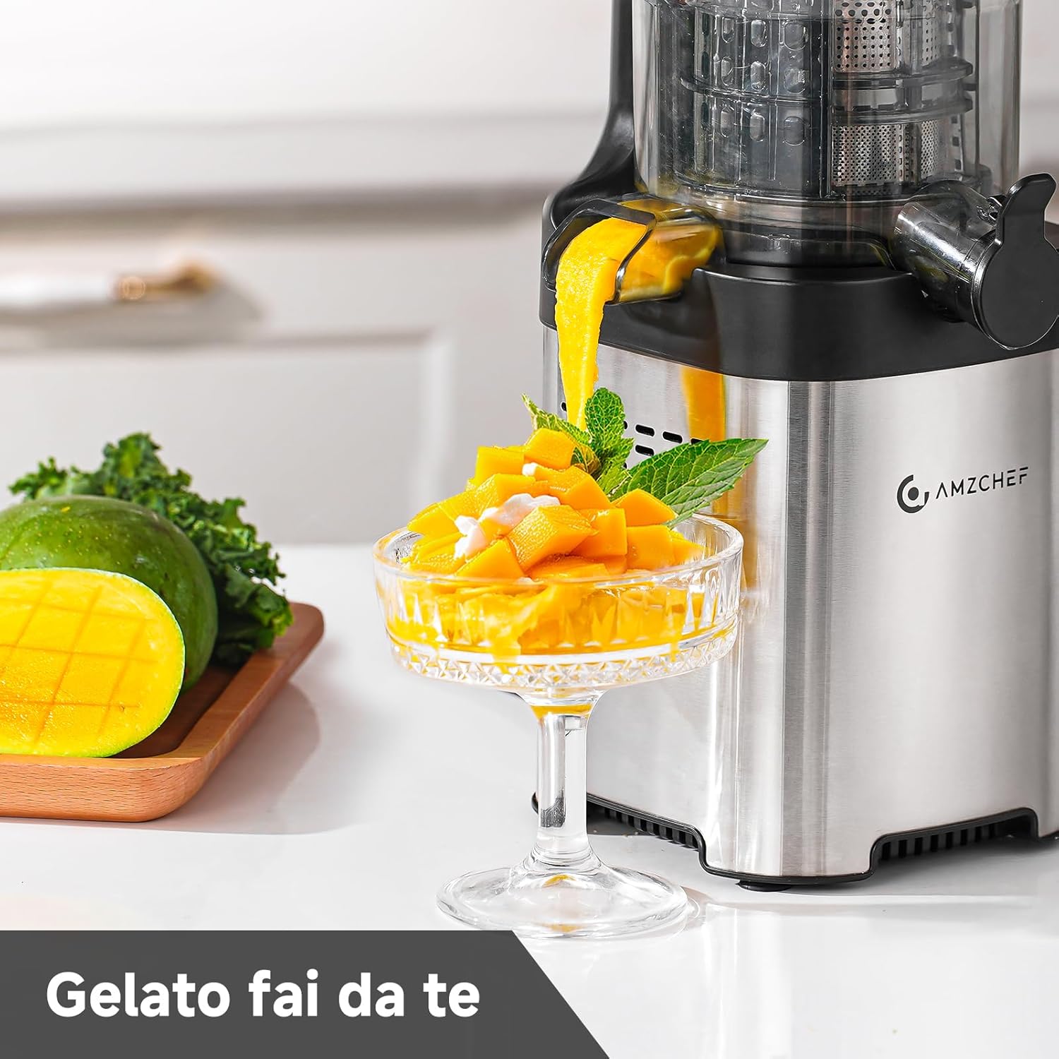 Amzchef Estrattore di Succo Lento 135mm - immagine 7