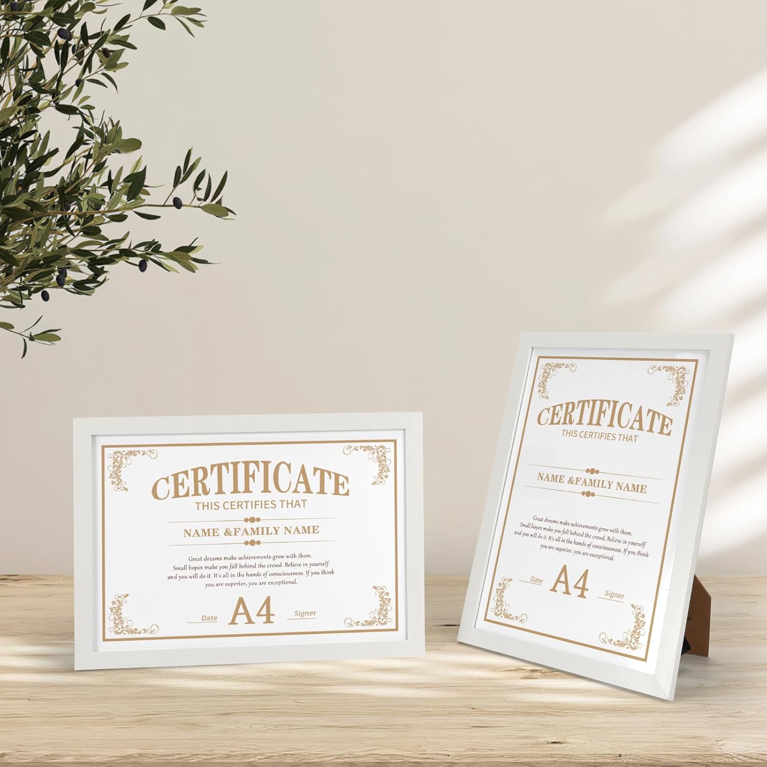 Horlimer Cornice A4 MDF - 15 Pezzi, Bianco - immagine 3